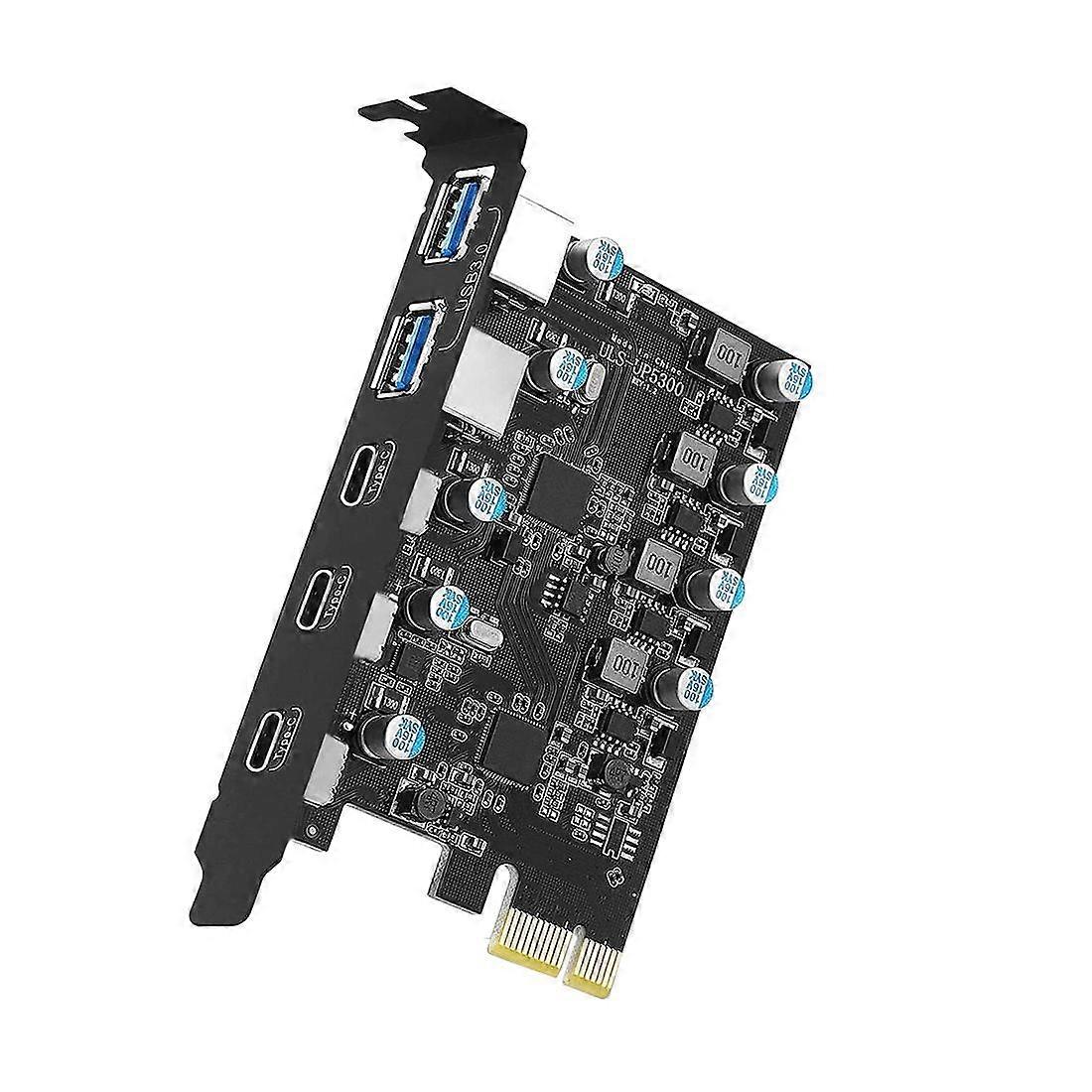 PCIe Expansion Card to 5 Port (3X USB C,2X USB 3.0-A ) PCI Expansion Card for /8/7 and OS 10.8.2