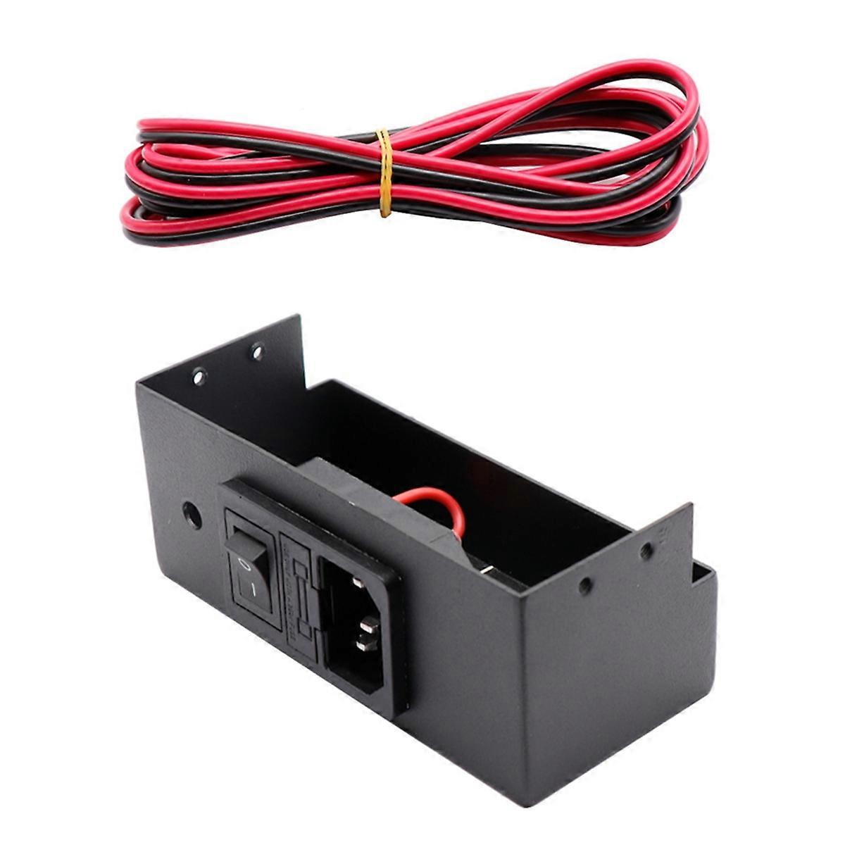 Upgrade for Ender3 CR10 3D Printer Power Shell 220V/110V 12V/24V 360W Power Supply Switch Male Socket with Fuse
