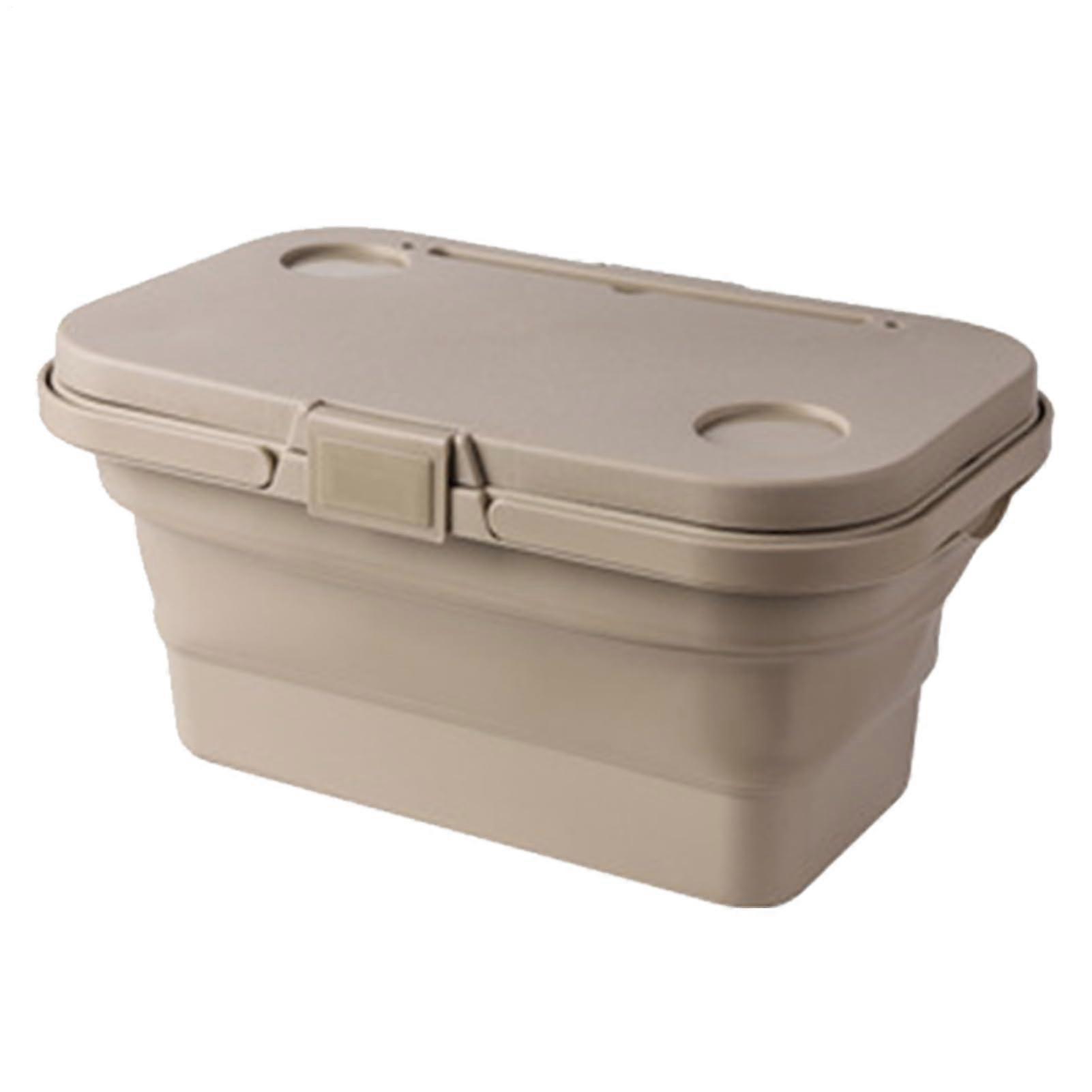Camping Box Storage Large Capacity Leakproof Foldable Box BuiltIn Tabletop Hidden Handles For Fishing Hiking Camping