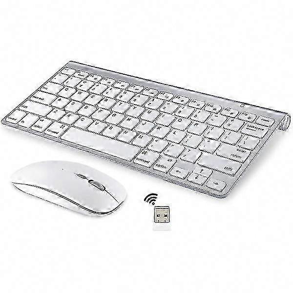 Wireless Keyboard and Mouse for iMac, Windows PC, or Android Devices (2.4GHz Wireless)