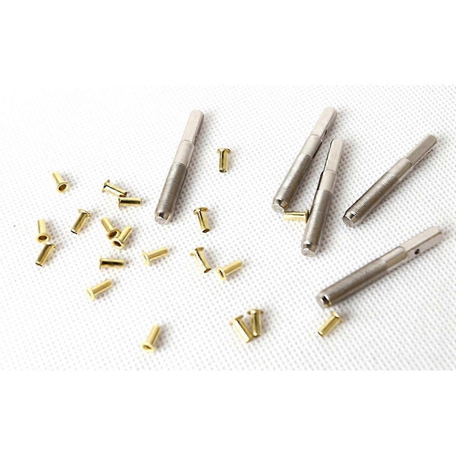 مجموعة من 20 قطعة من مسامير ضبط القيثارة مع 20 قطعة من المسامير البرشامية