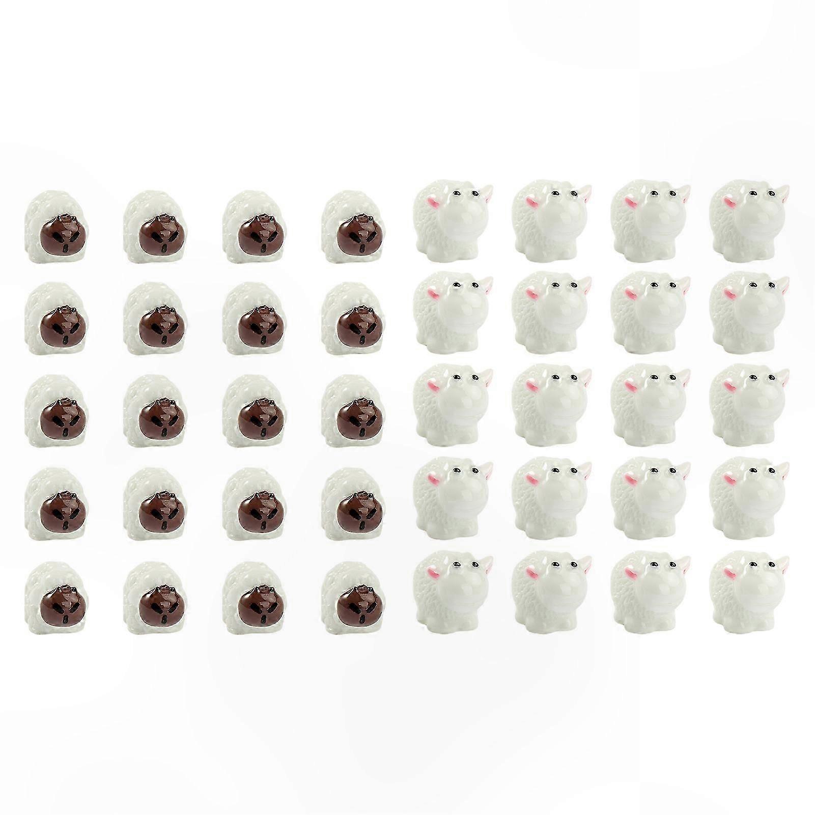 Vibrant Mini Sheep Figurines for Micro Landscapes and Crafts