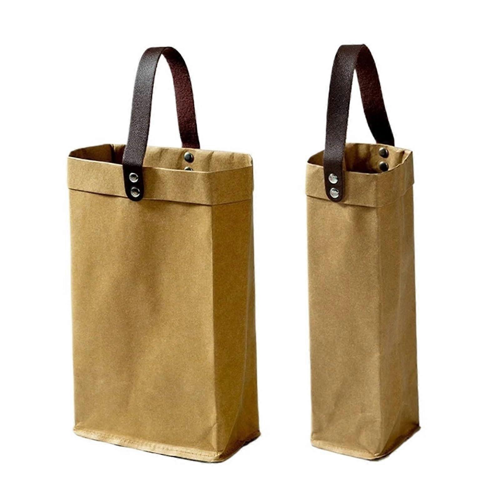 Package Bottle Gift Bag Wine Bottle Bag Brown Kraft Paper Washable Multiple Sizes Model B