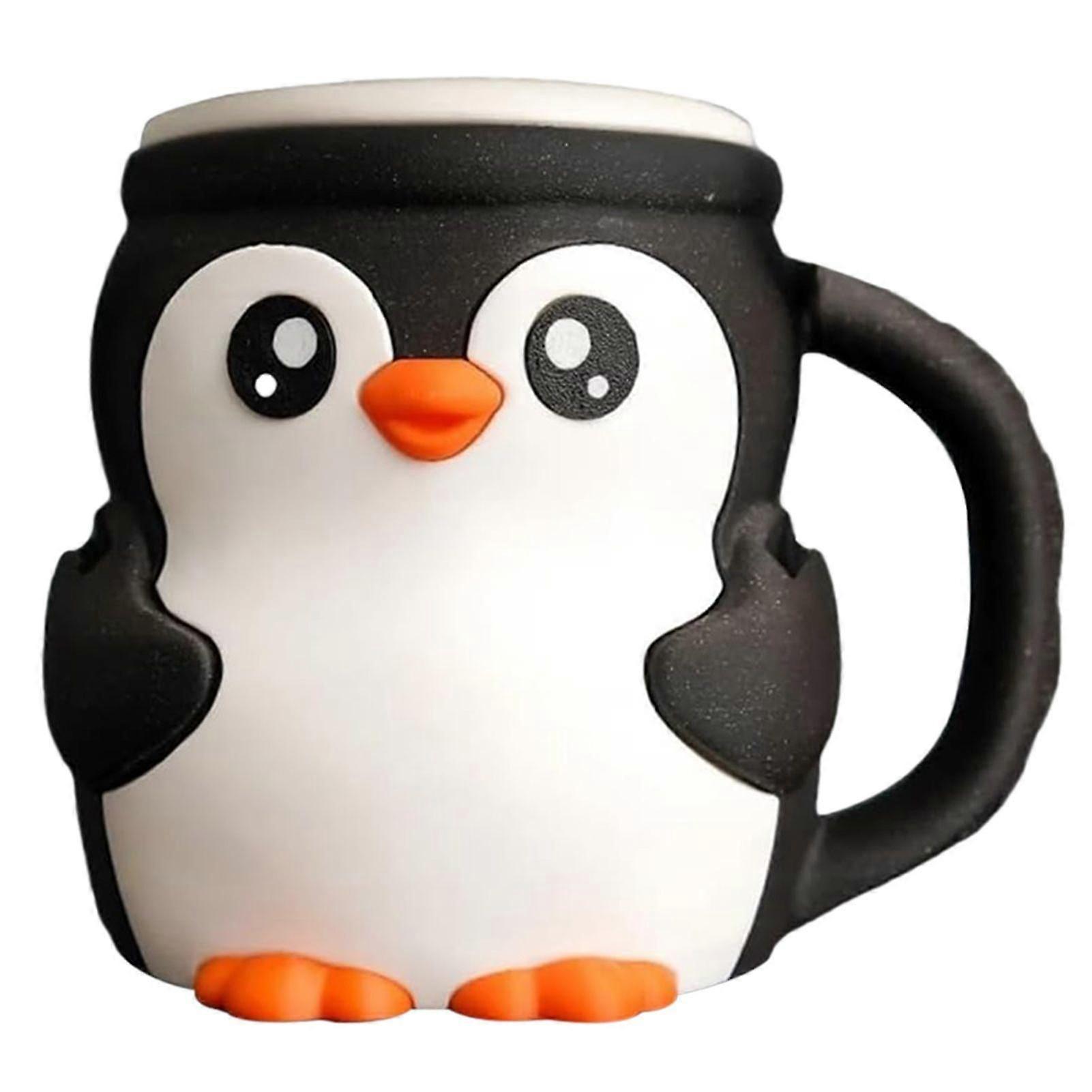Cute Penguin Ice Cream Pint Holder, Ice Cream Pint Containers, Beer Can Popsicle Insulator Holders with Handle, Penguin Gifts
