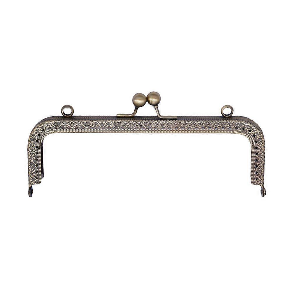 18cm Retro Square Iron Purse Frame Coin Bag Decorative Beads Embossed Flower Kiss Clasp Lock for Bag Making DIY Craft Handmade