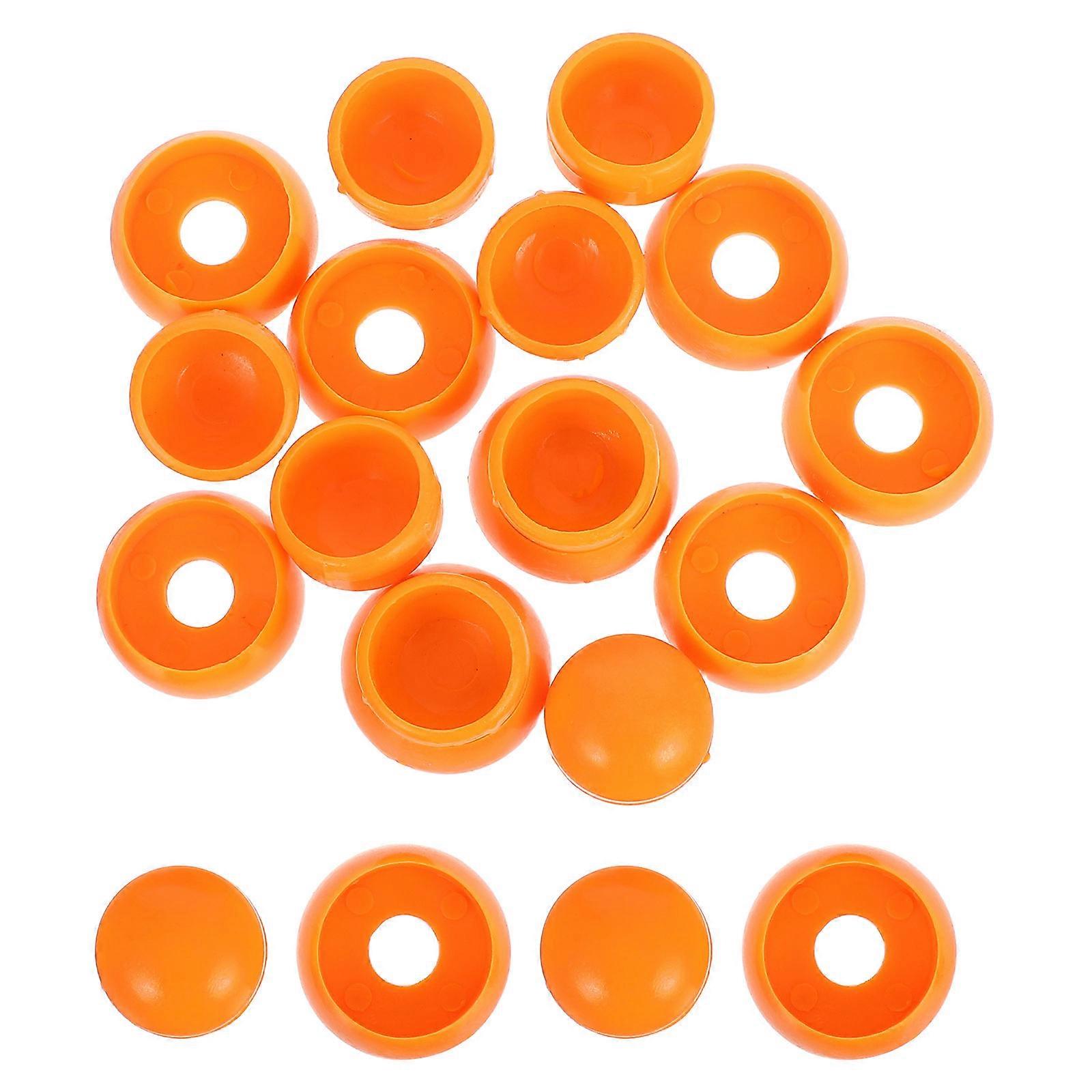 Playground Equipment Bolt Caps Nut Protection Covers for Gardens Orange Plastic Easy Installation 10Pcs