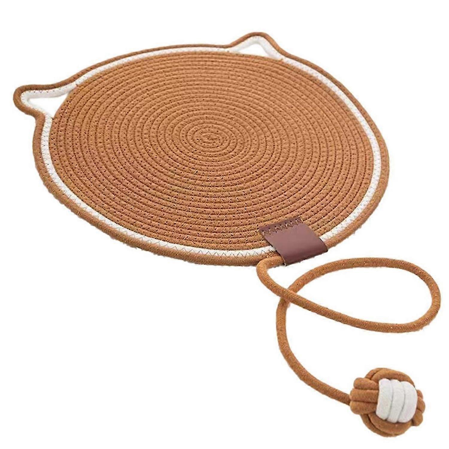 Cotton Rope Cat Scratcher Board Cat Scratching Post Mat Bed Mat,C