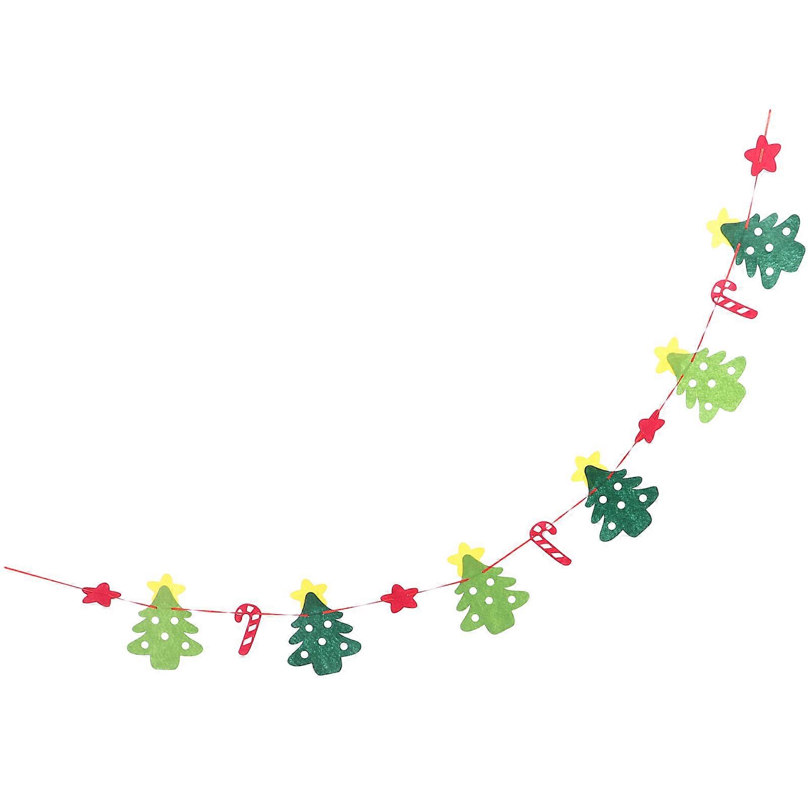 Party Hanging Decor Christmas Banner for Party 5Sets Non-Woven Fabric