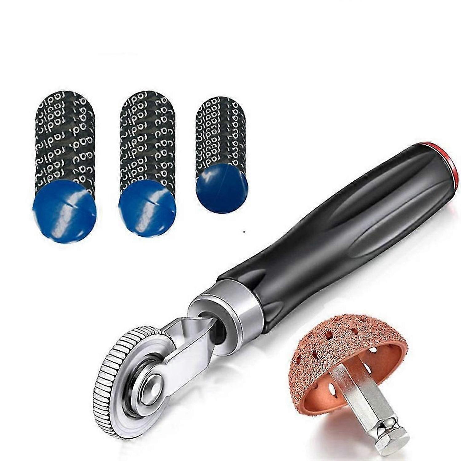 32Pcs Tire Repair Patch Tools Kit, Tire Patch Roller with Tire Buffer Wheel and Tire Repair Patches