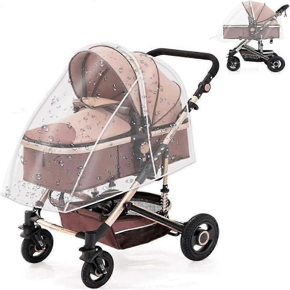 Universal Weather Cover for Strollers, Transparent and Breathable for Rain, Wind, and Dust