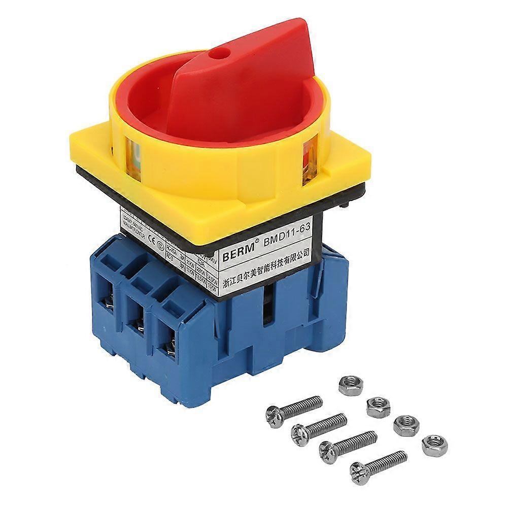 40A/63A Load Circuit Breaker Switch 3-Pole 2-Position Rotary Cam On off Power Switch (63A)