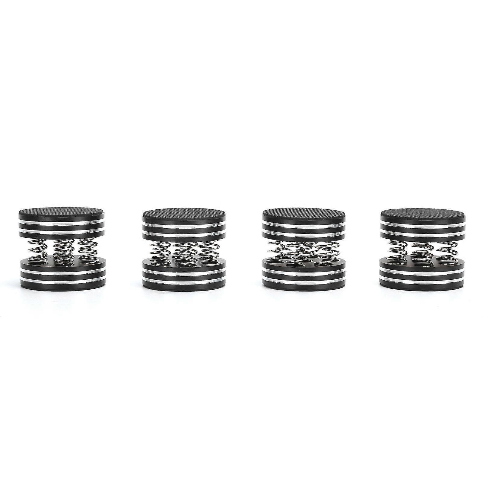 4PCS Spring Speaker Spikes Sound Dampening Feet for HiFi Amplifier/Speaker/Turntable/PlayerBlack