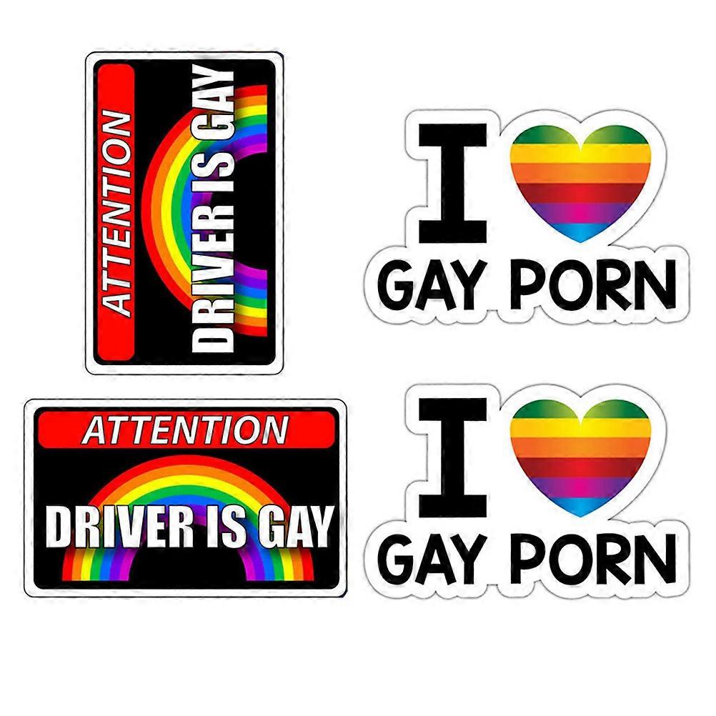 Day Car Stickers Reflective Decals for Car 4Pcs Assorted Color
