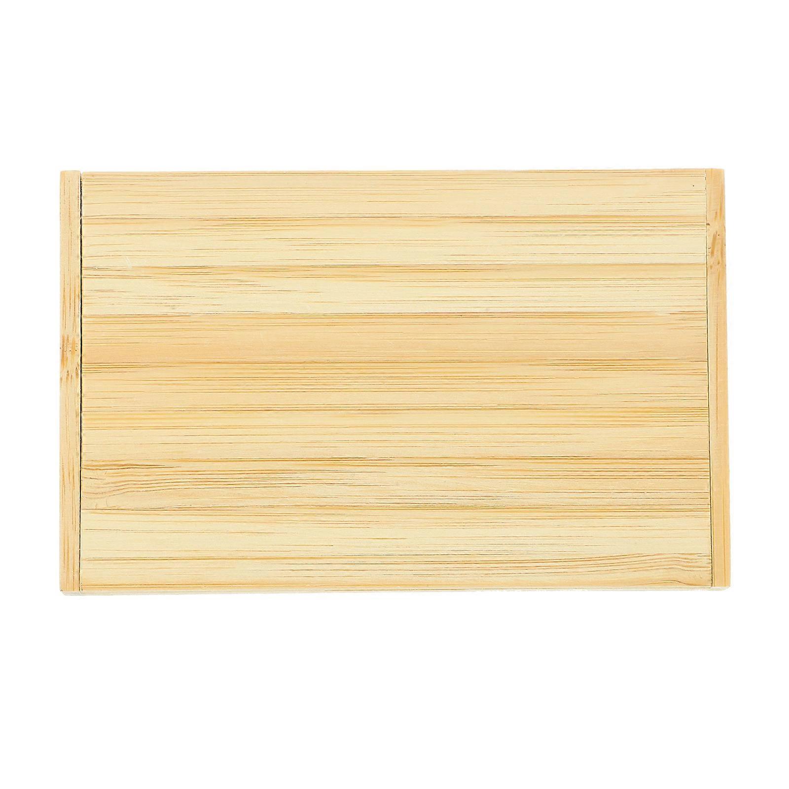 Cards Organizer Bamboo Card Case for Storage 4Pcs Portable Box