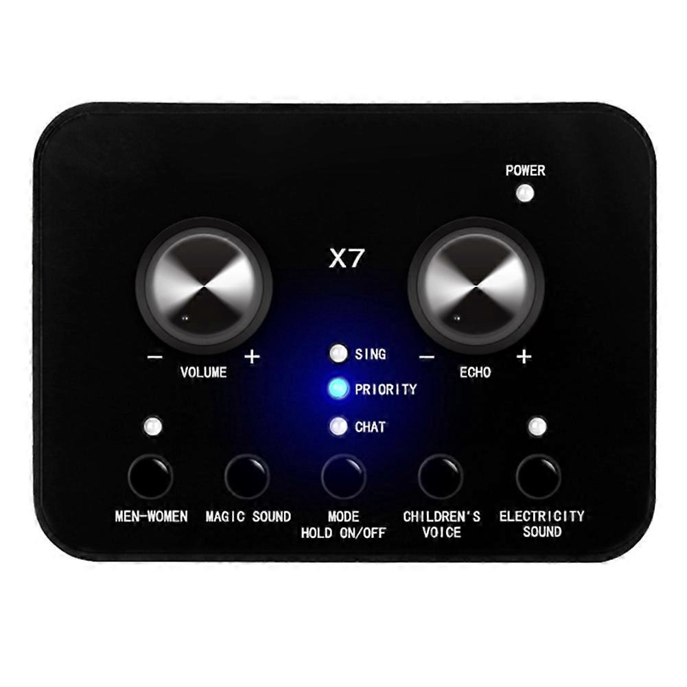 Sound Card Voice Changer Mobile Phone Computer Compatible External Electronic Sound Shouting Microphone Live Sound Card