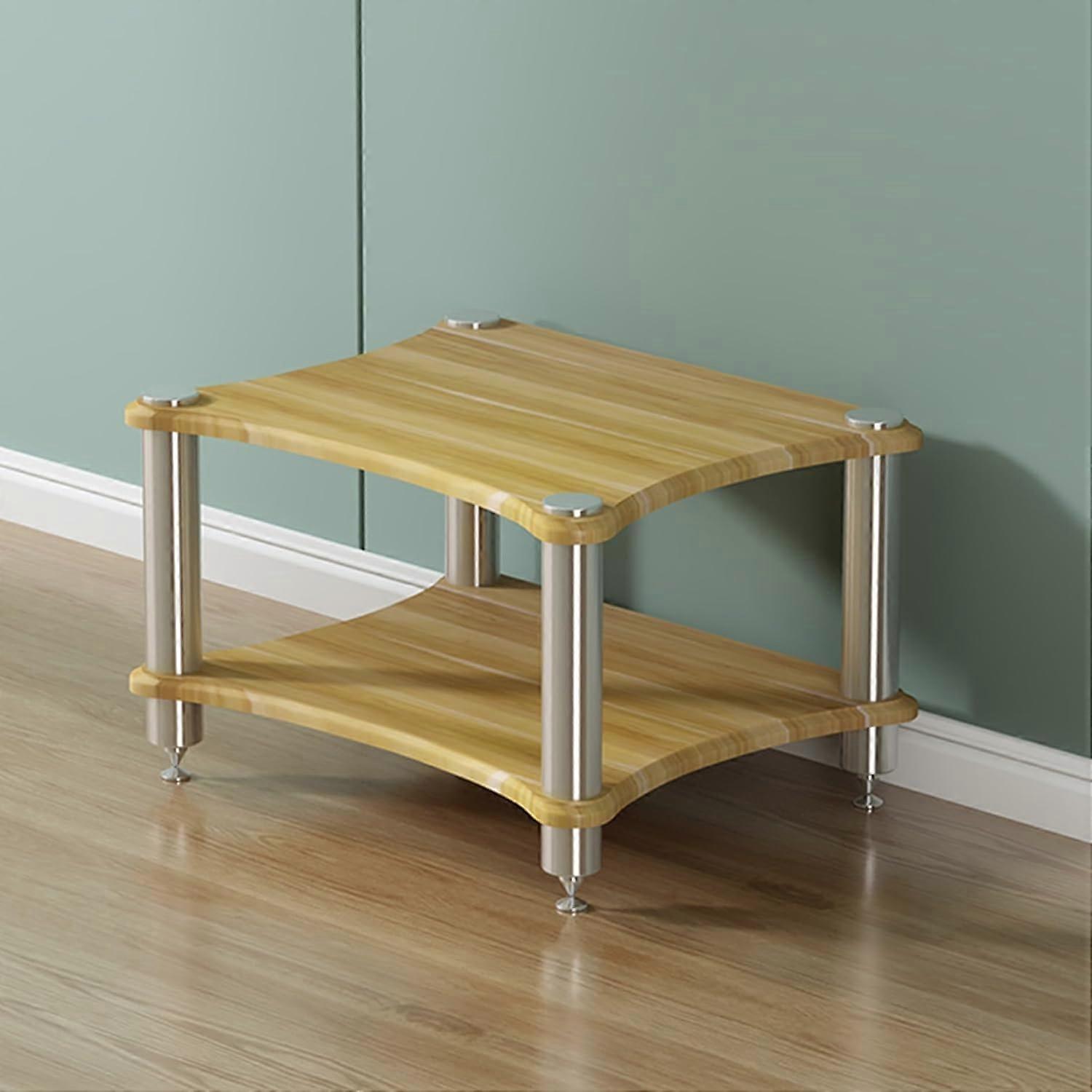 Wooden Media Stereo Cabinet Stand, SpaceSaving Corner Design, AV Shelf For Record Players, HiFi, 60x48x40 cm, Model A