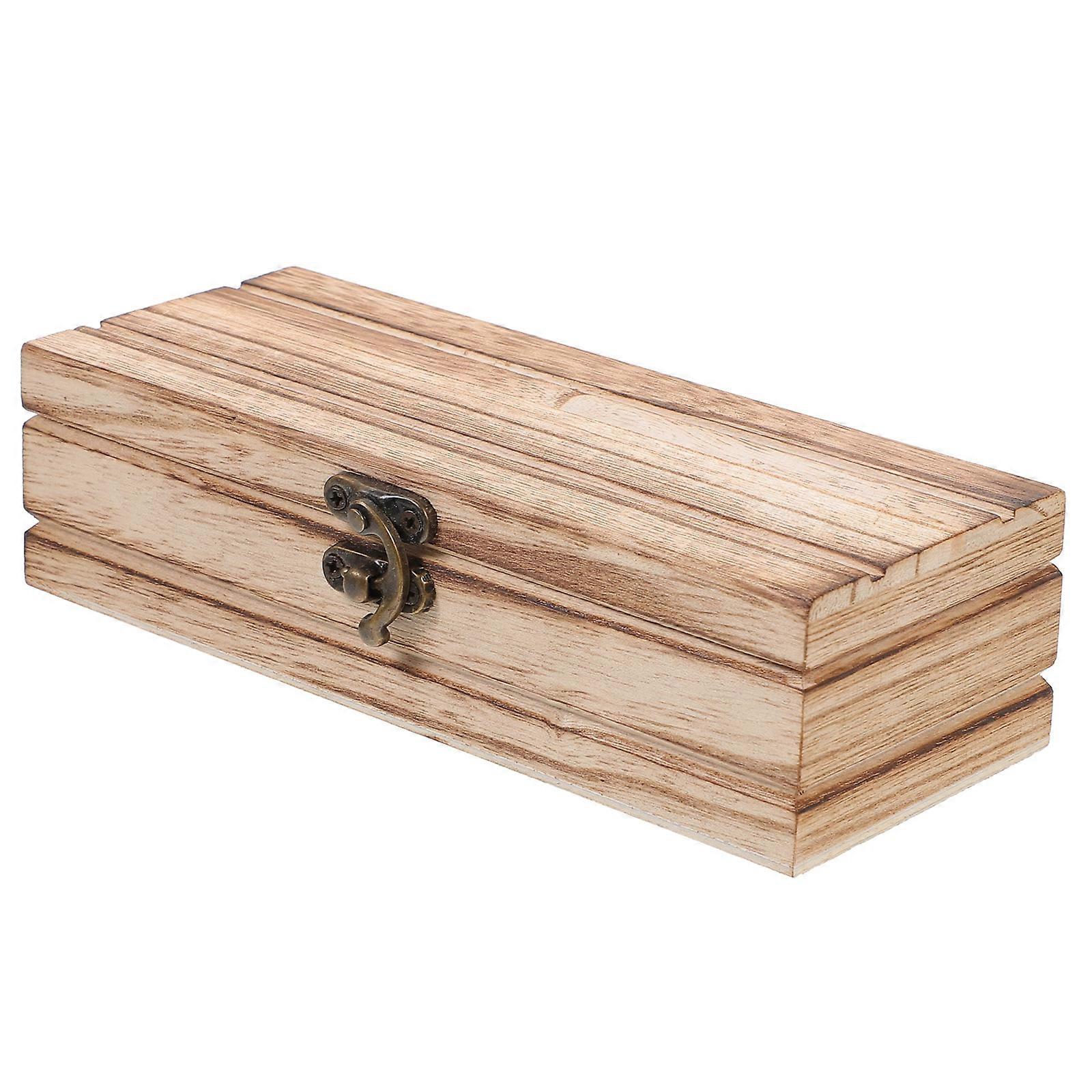 Wooden Storage Box Rustic Wood Box for Storage Use 5Pcs Set with Latch