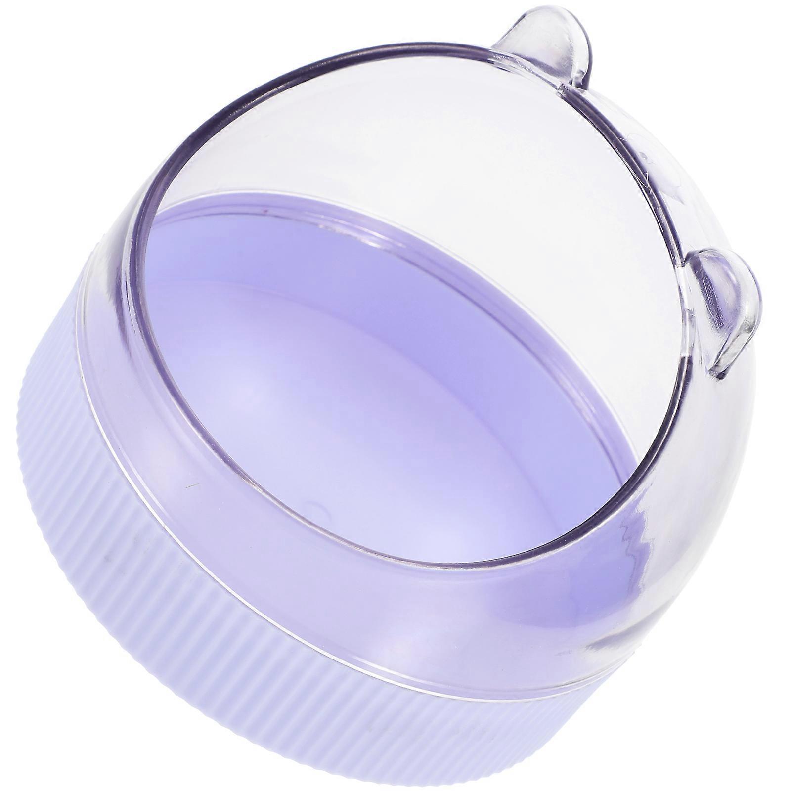 Hamster Bowl Acrylic Round Feeding Dish Lavender 10x9cm Prevent Food Overflow 1Set