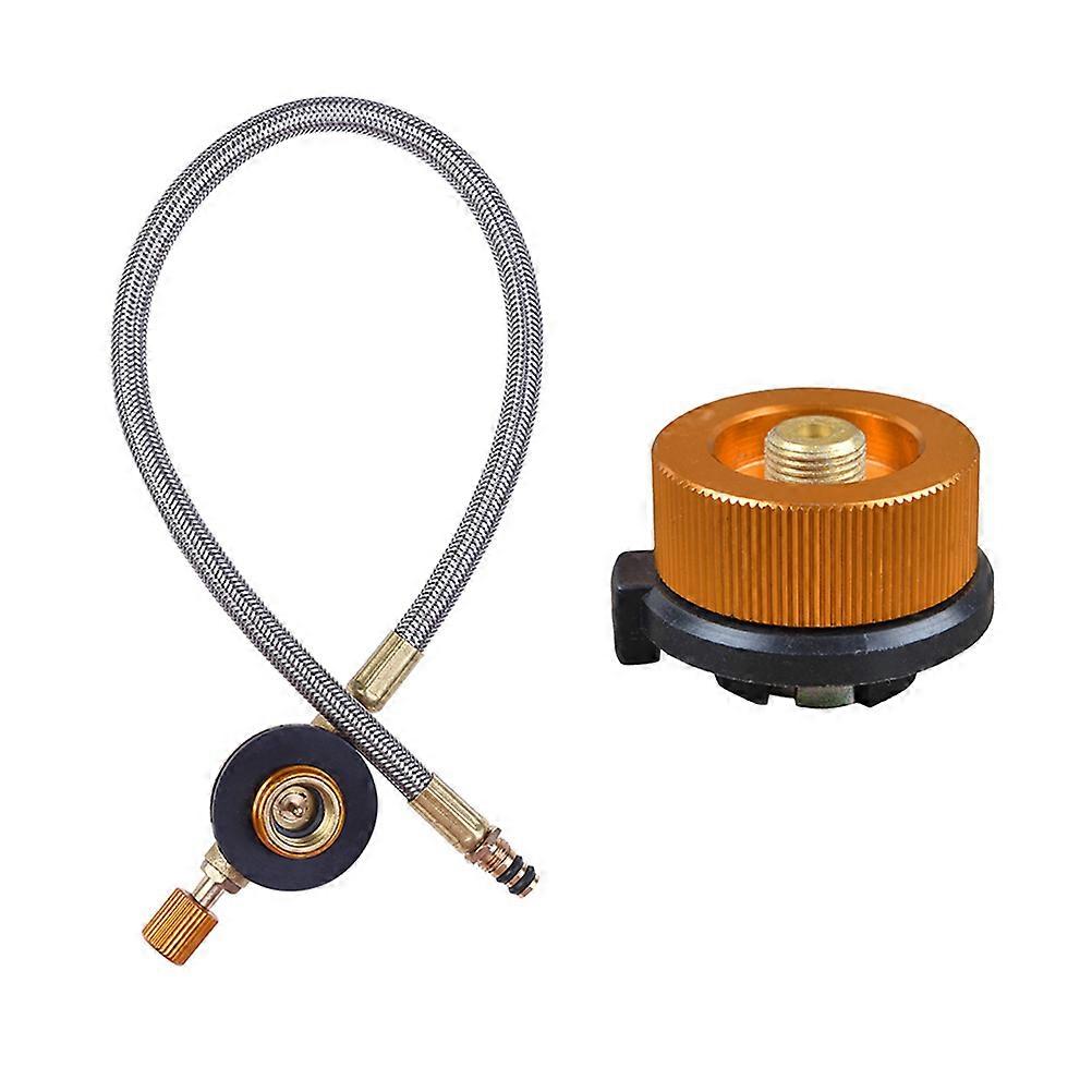 Camping Stove Nozzle Gas Tank Inflation Valve with 2Sets Adapter