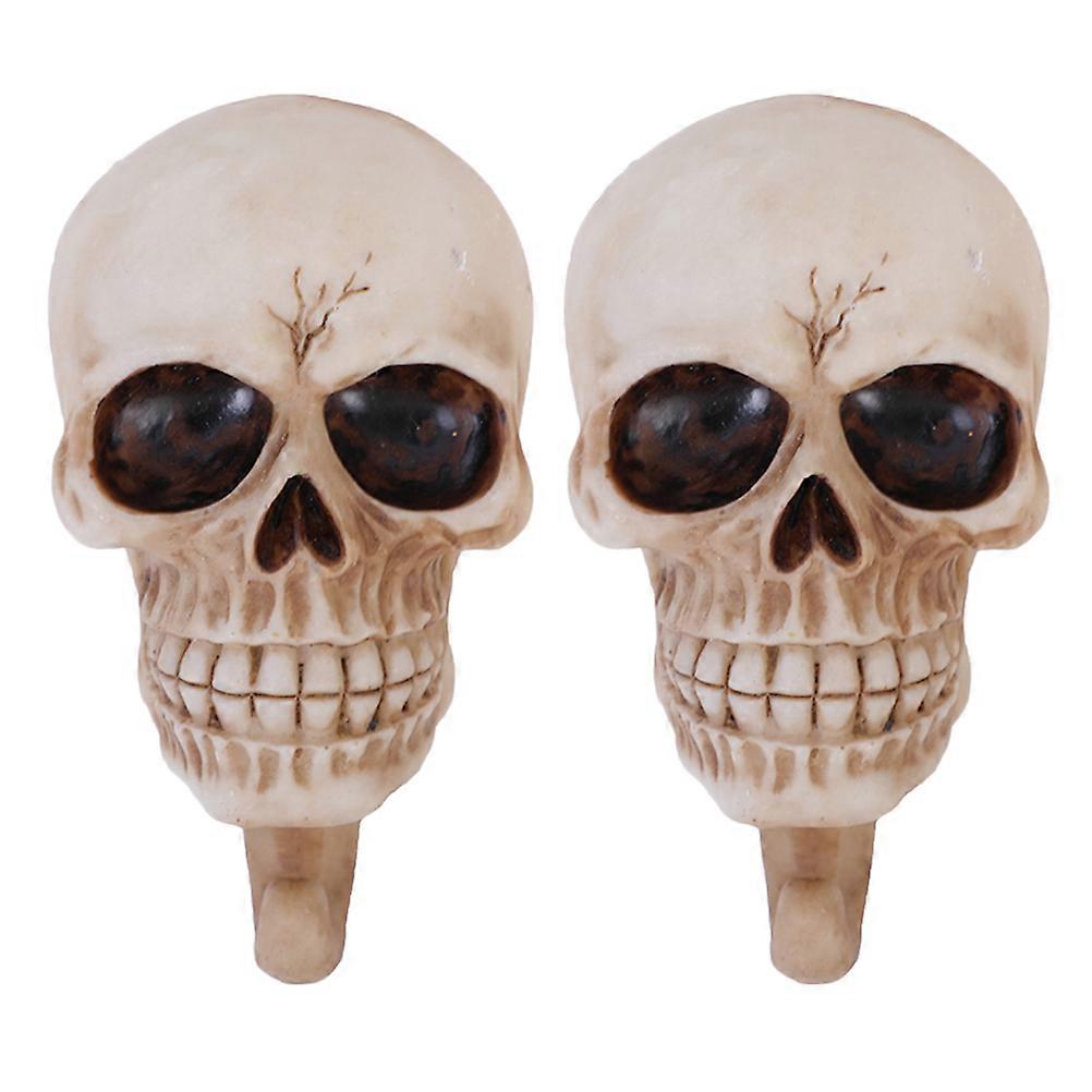 Halloween Skull Hook Wall Hanger with 2Pcs Creative Resin Hooks