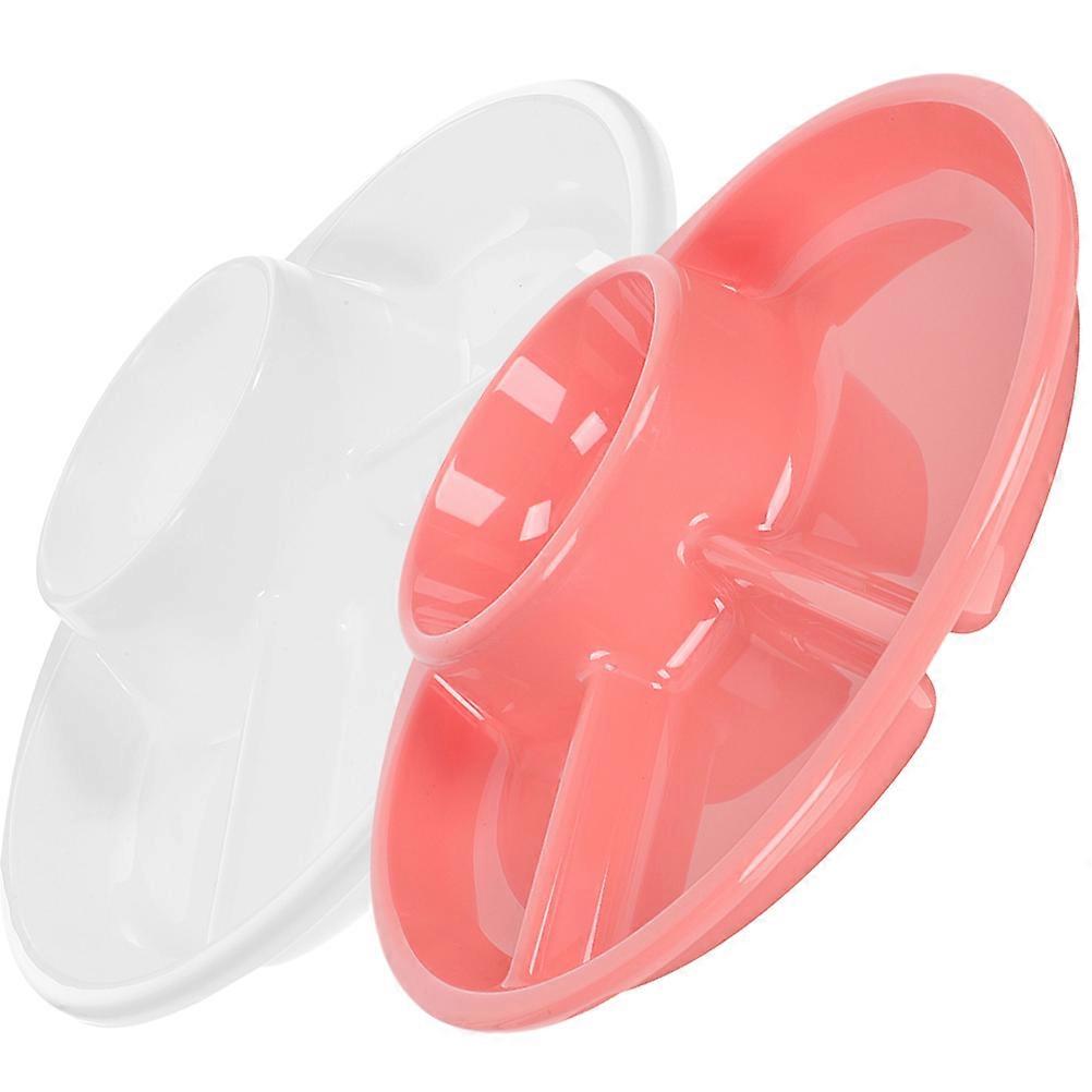 Divided Dinner Plates Set For Time 21.00X21.00X4.50CM Assorted Color Easy Cleaning 2Pcs