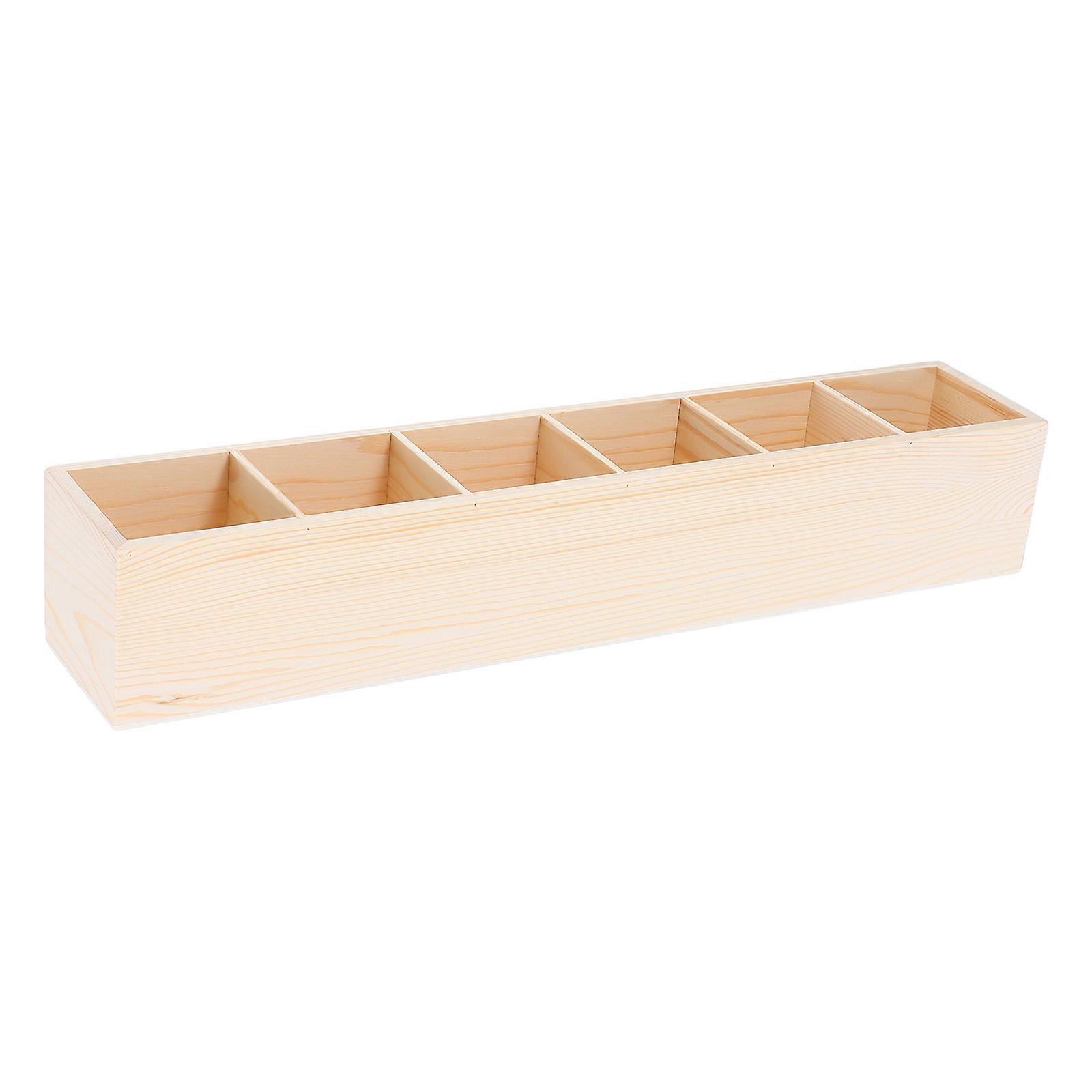 Wood Storage Case for Storage Use with Compartments 3Pcs Multi Functional Box