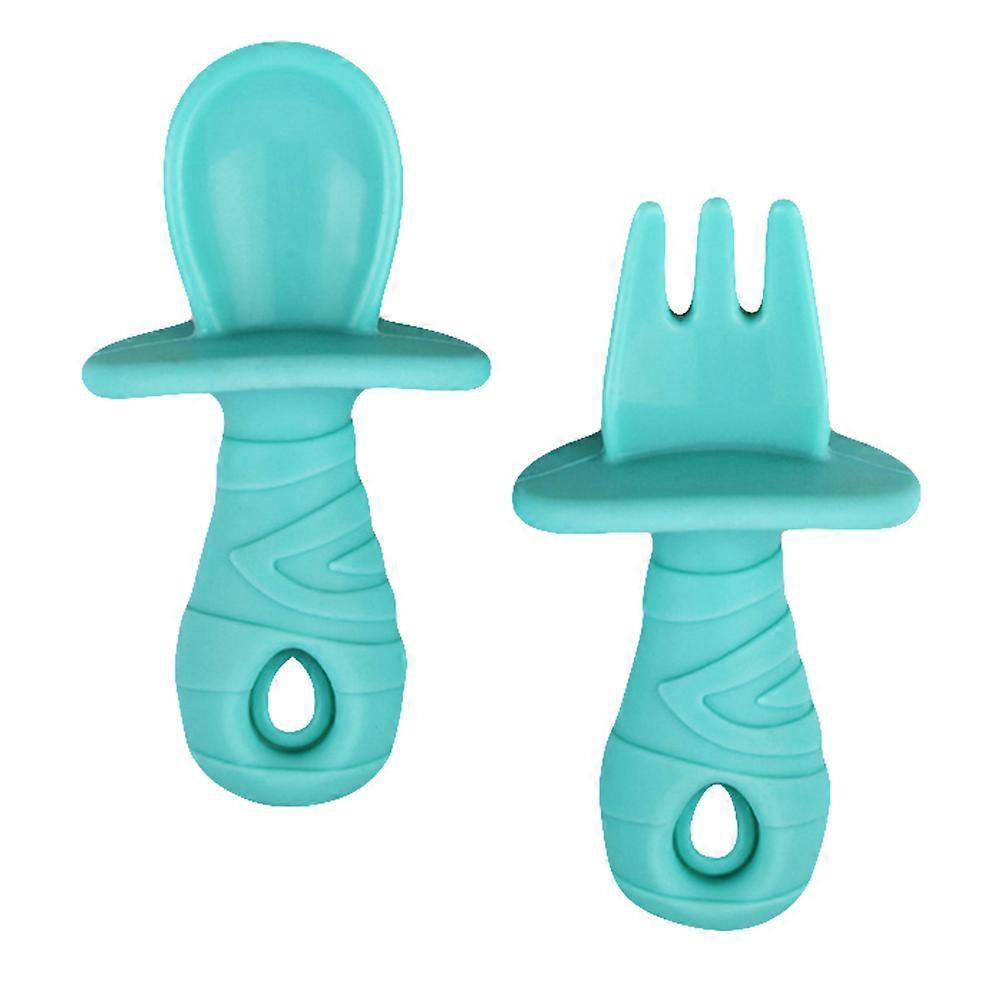 Baby Fork and Spoon Silicone Infant Flatware for Baby Use