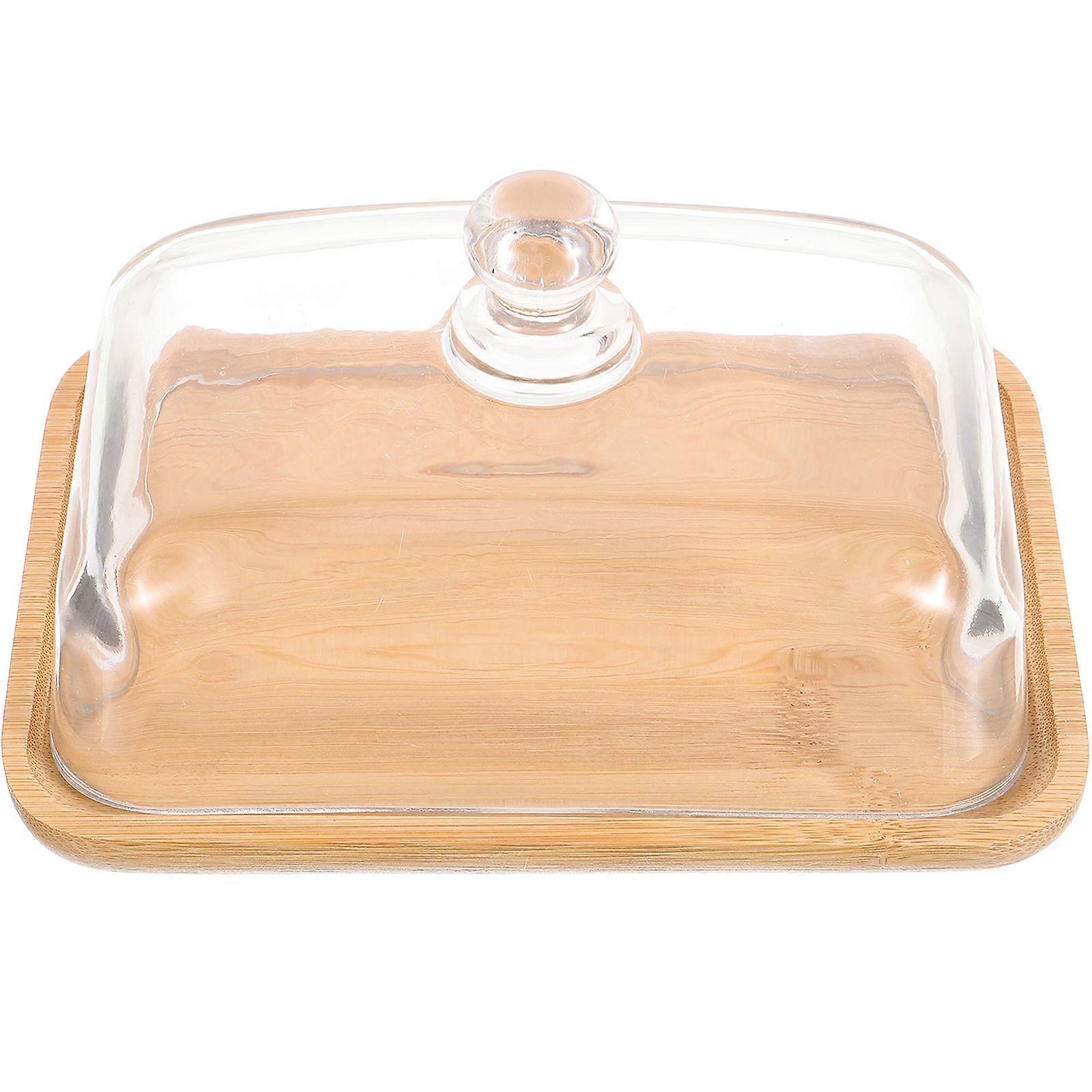 Khaki Colored Cake Stand With Dome Cover For Camping Trips And Picnics Food Display 1Pack