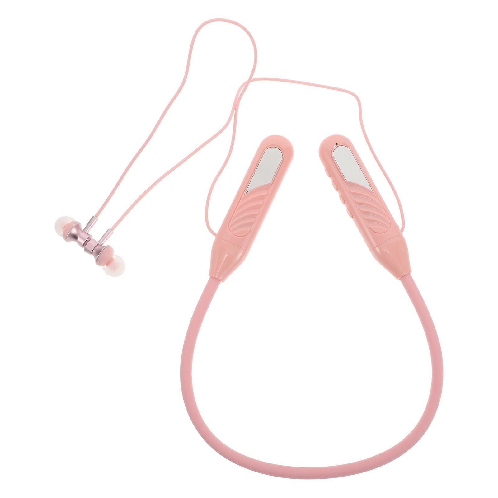 Wireless Earbuds Neckband Design with Card Slot and Digital Display 2Pcs for Sports