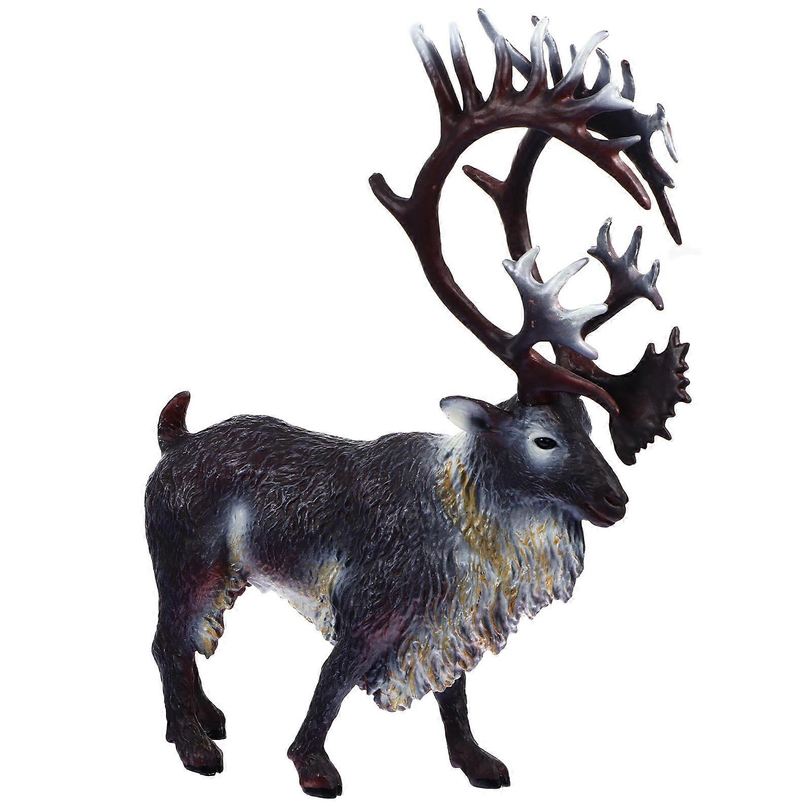 Reindeer Model Simulation Deer Toy for Kids 2Pcs Coffee Desktop Ornament