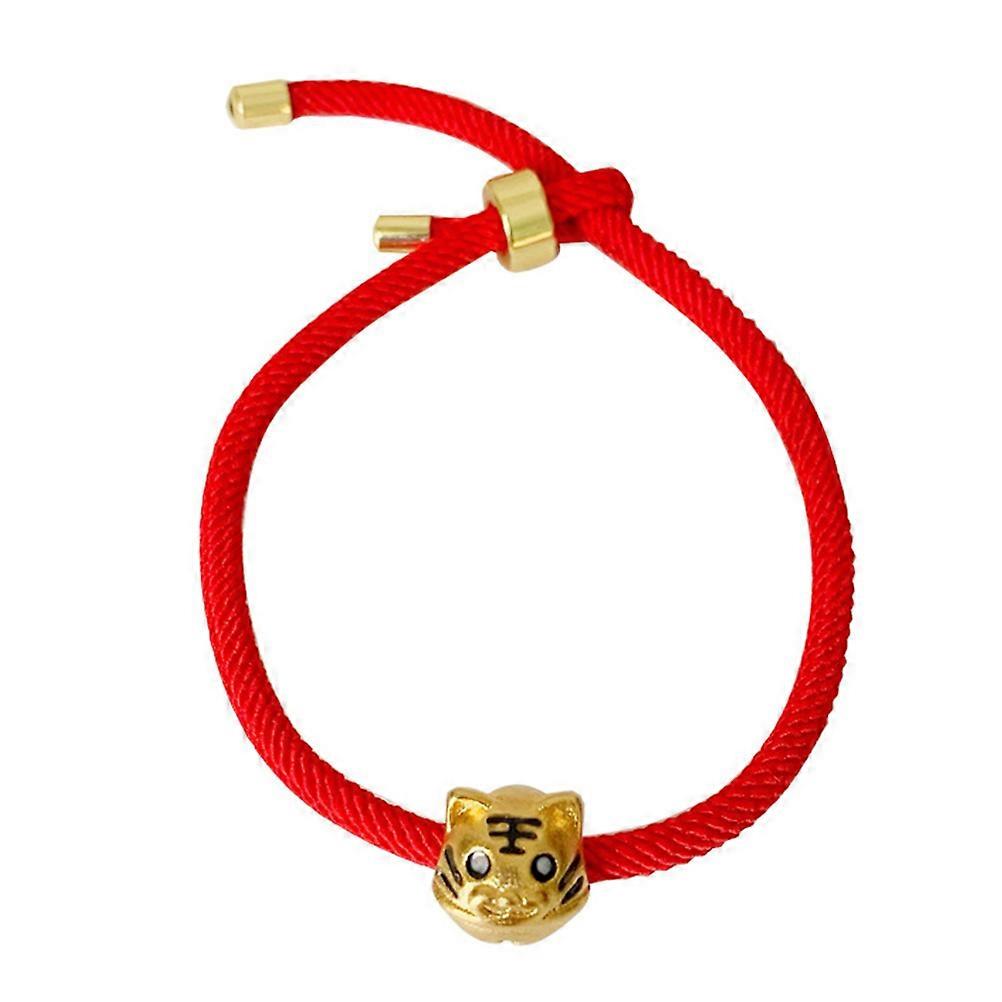 Cord Bracelet Tiger Knot Bracelet for Prosperity Red String Wristwear