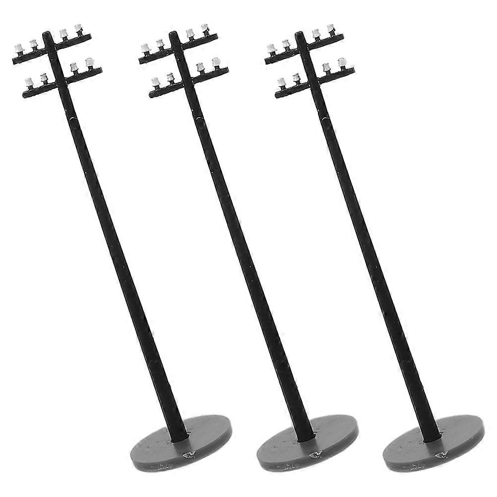 Miniature Telephone Poles Model Railroad Accessories for DIY 15Pcs
