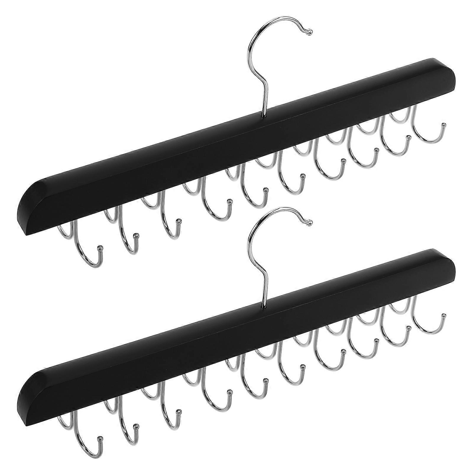 Wooden Bra Organizer Foldable Hanger with Hooks 2Pcs for Closet Storage