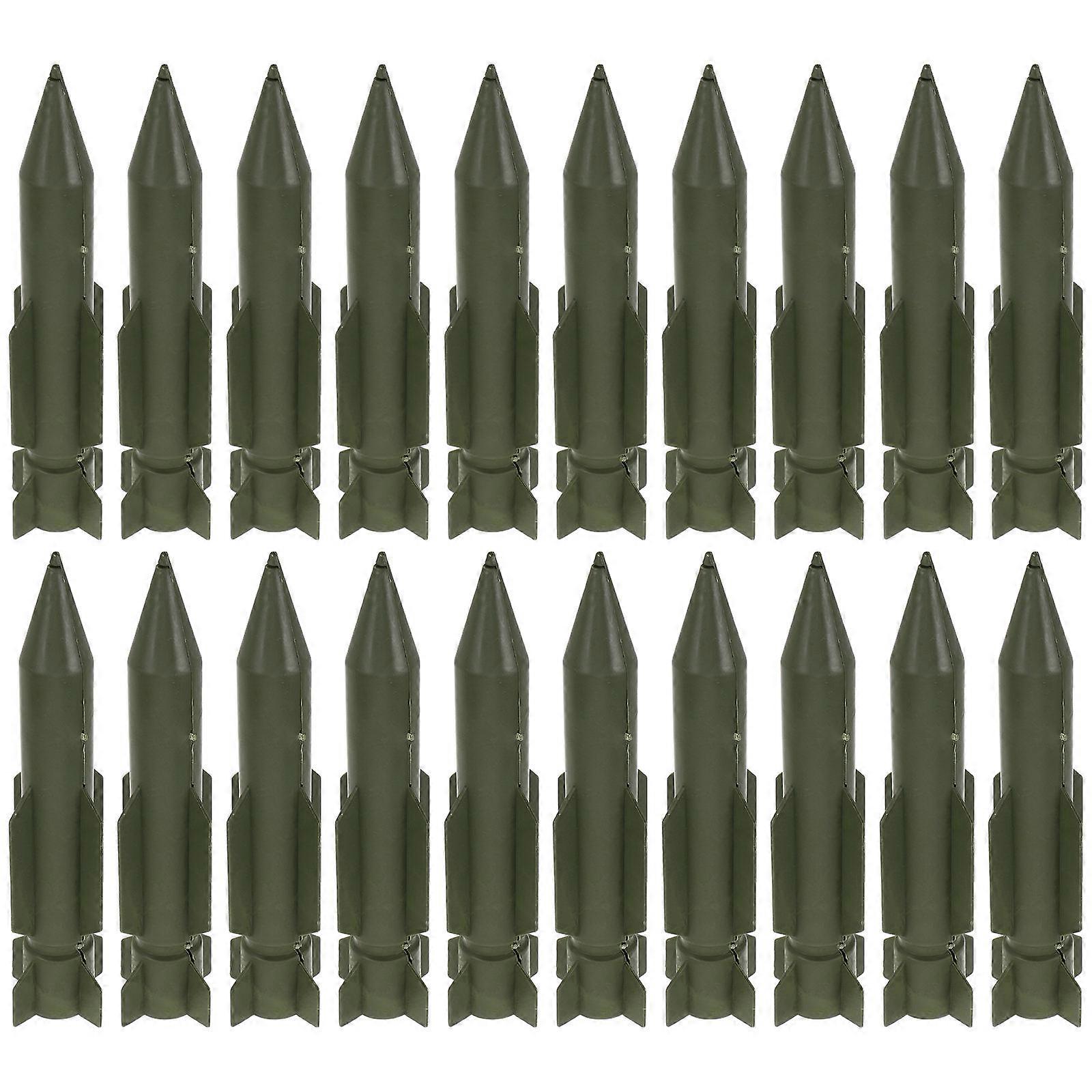 Rocket Educational Toy for Pretend Play 100Pcs Green Plastic Rocket Launcher