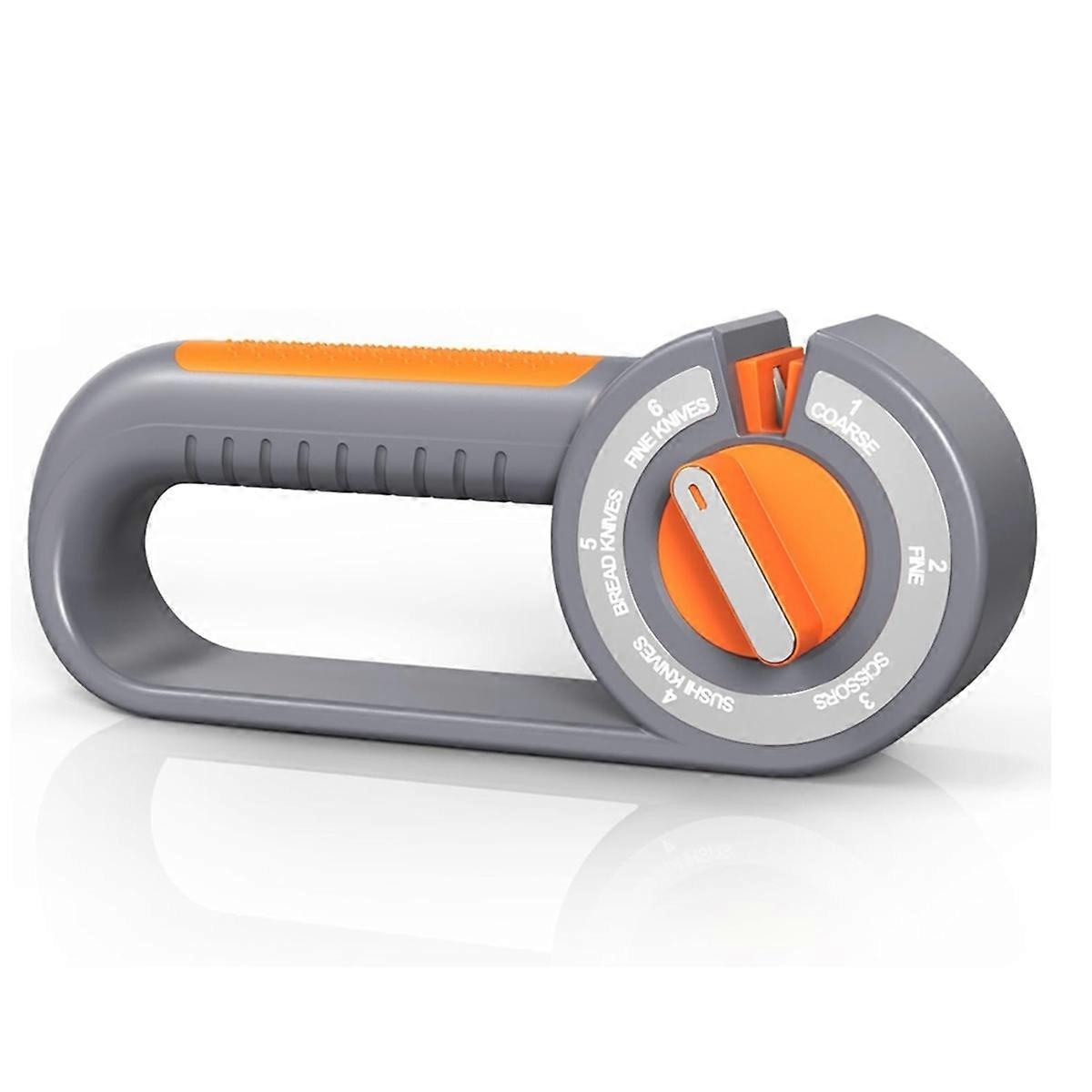 6 Slot Knob Kitchen Knifes Sharpener Equipped