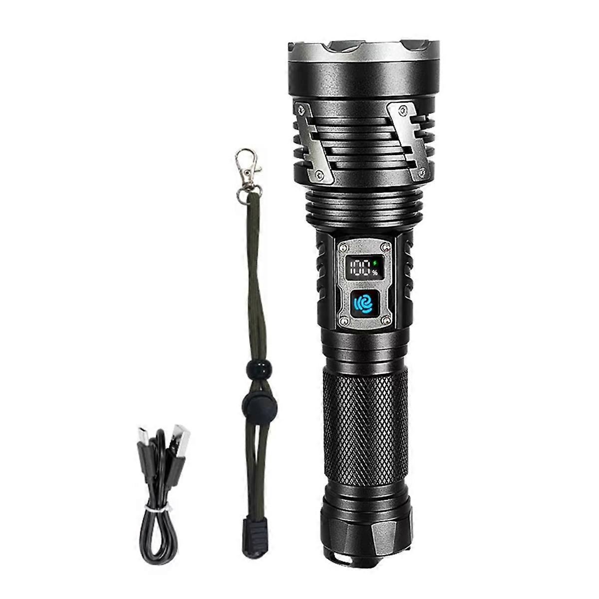 XHP360 Most Powerful LED Flashlight USB Rechargeable Lamp,C