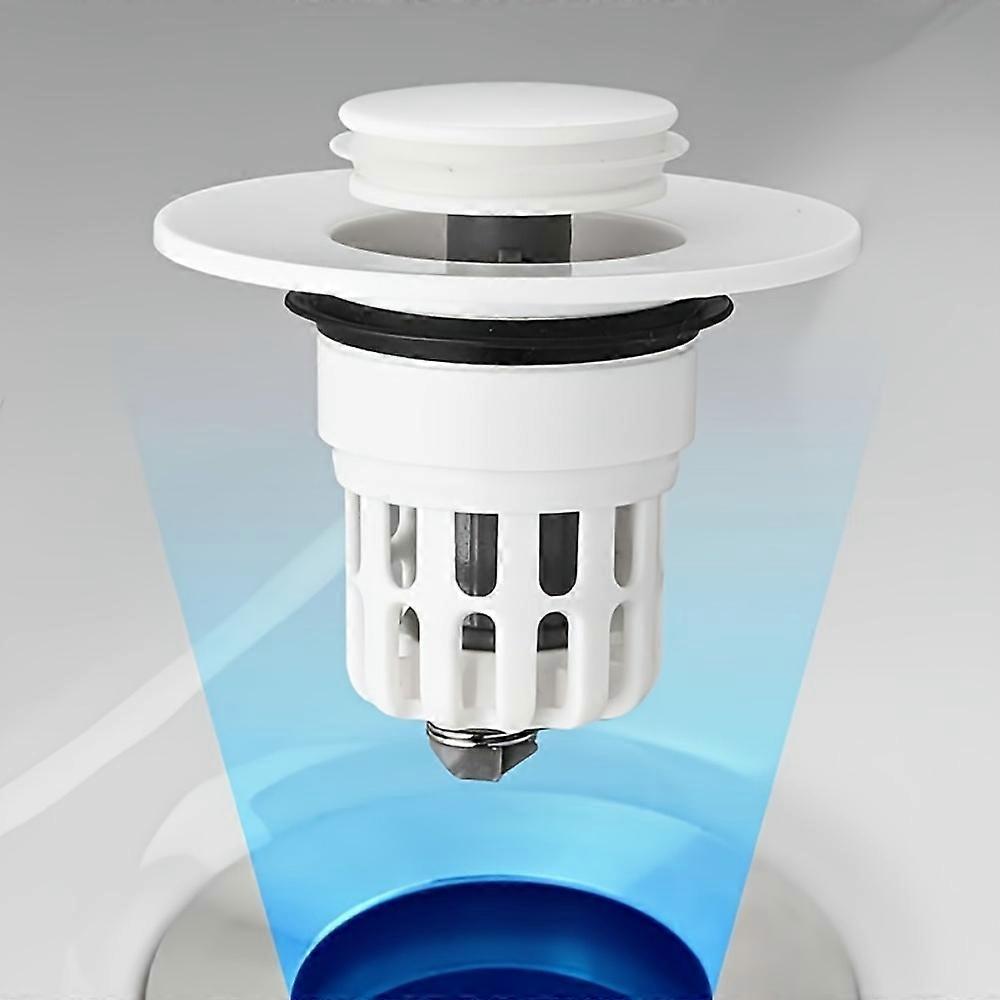 1pc Bathroom Sink Plug Pop-Up Drain Filter Washbasin Drainer Bouncing Core Filter for Quickly Seal and Drain Water