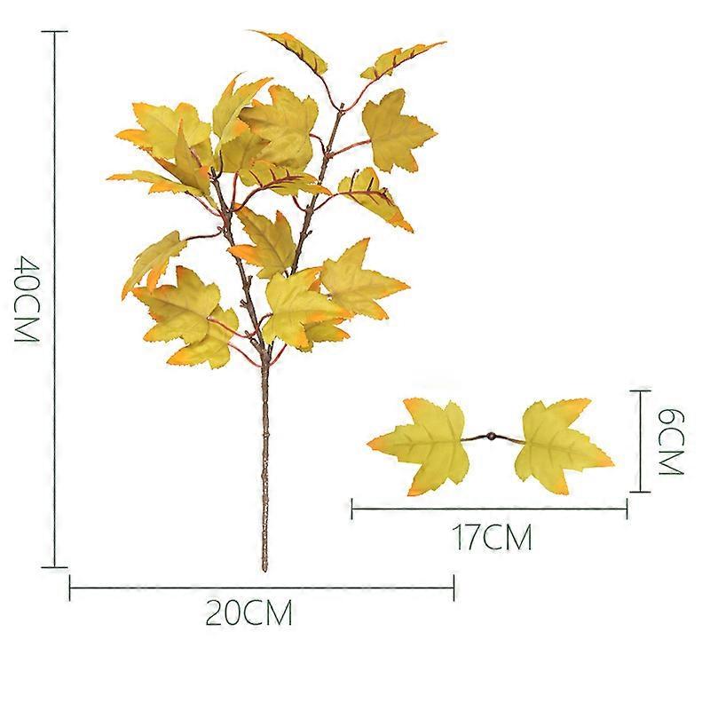 Simulation maple leaf single artificial leaf autumn decoration maple leaf harvest festival thanksgiving autumn color indoor flower arrangement