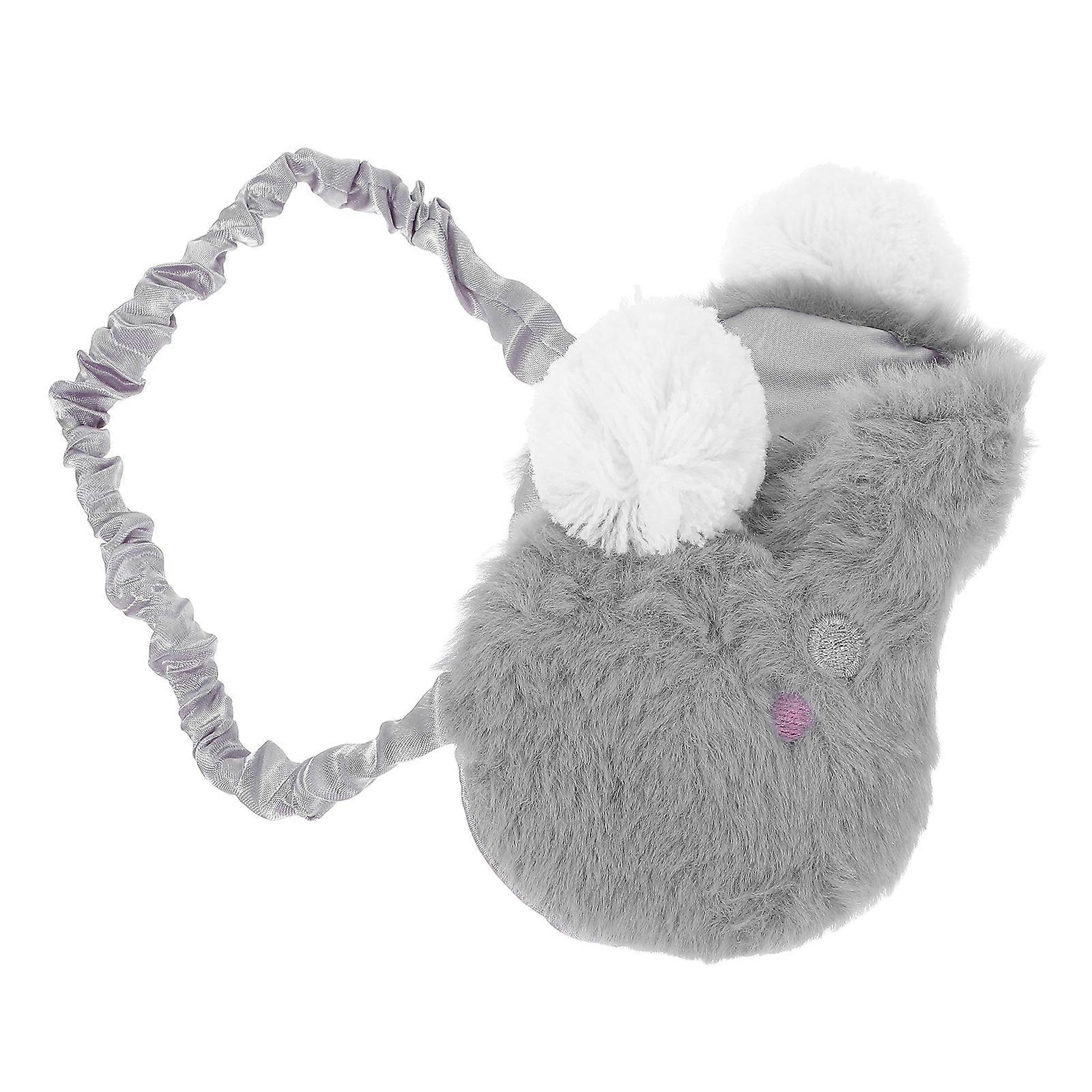 Cute Animal Eye Mask Soft Plush Sleep Mask for Comfortable Use 2Pcs