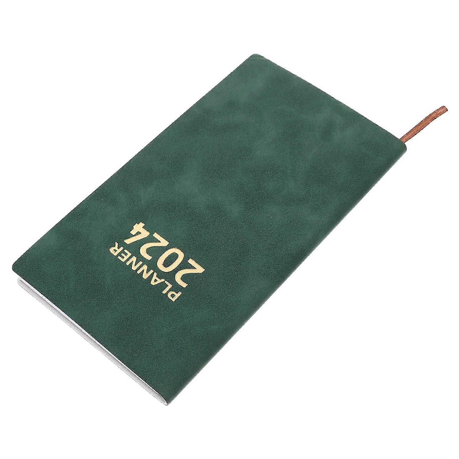 Daily Planner Notebook for Office Use 3Pcs Dark Green Delicate Schedule Notepad