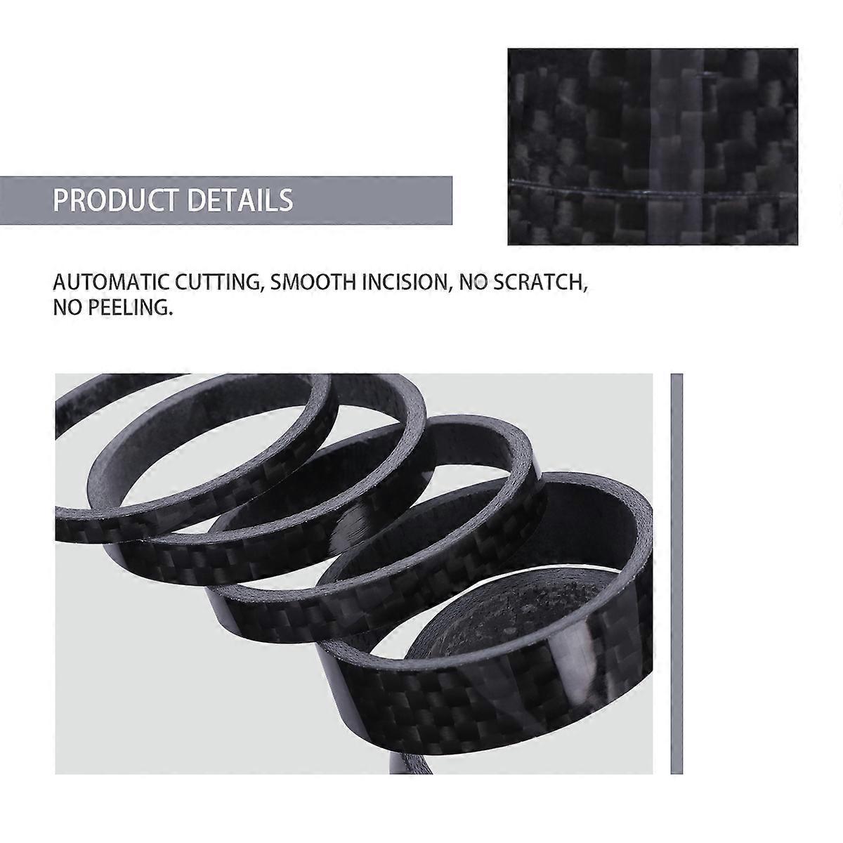 Carbon Fiber Fork Spacers Kit For Bike Riding Cyclists 29mm Inside Diameter 3Mm Thickness Handlebar Adjustment 1Set