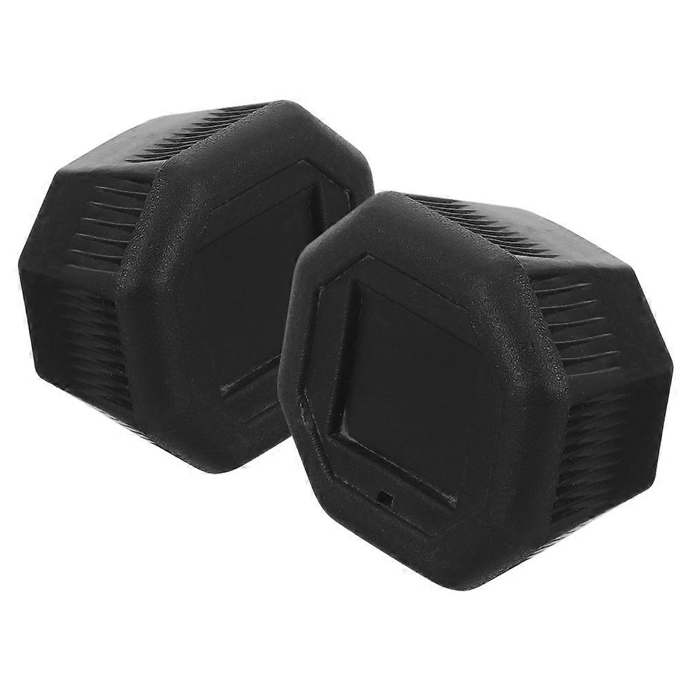 Tennis Racket Butt Cap Grip Wrap for Protection 6Pcs Black Plastic Accessory