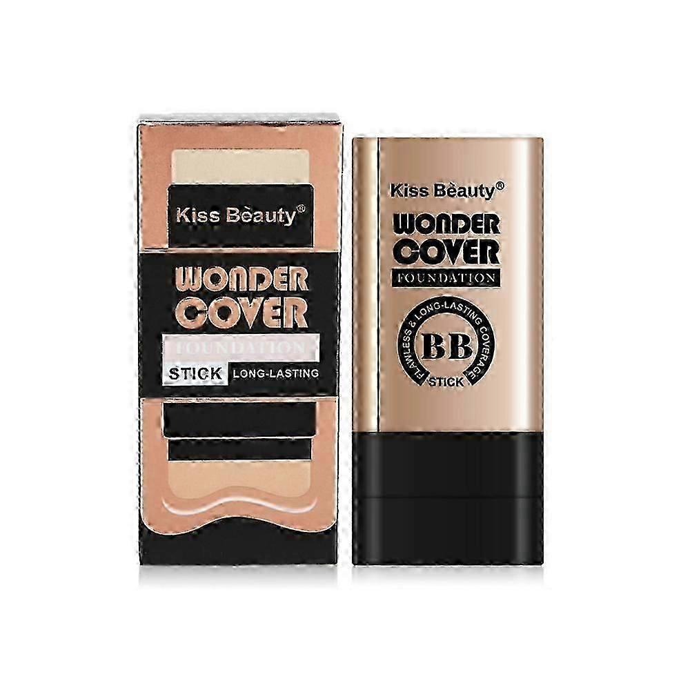 2 In 1 Anti Wrinkle Foundation Stick, Flawless Eraser Foundation Stick, Hydrating Lightweight, Double Head Foundation Face Make Up Contour Stick