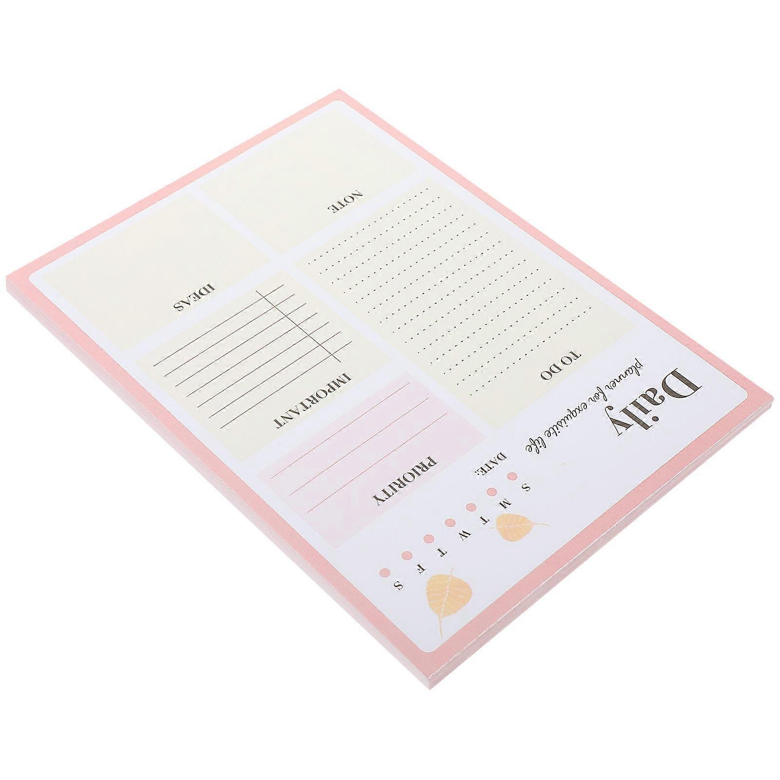 Daily to Do List Pad for Work Use 5Pcs Pink Paper Notepad Planner