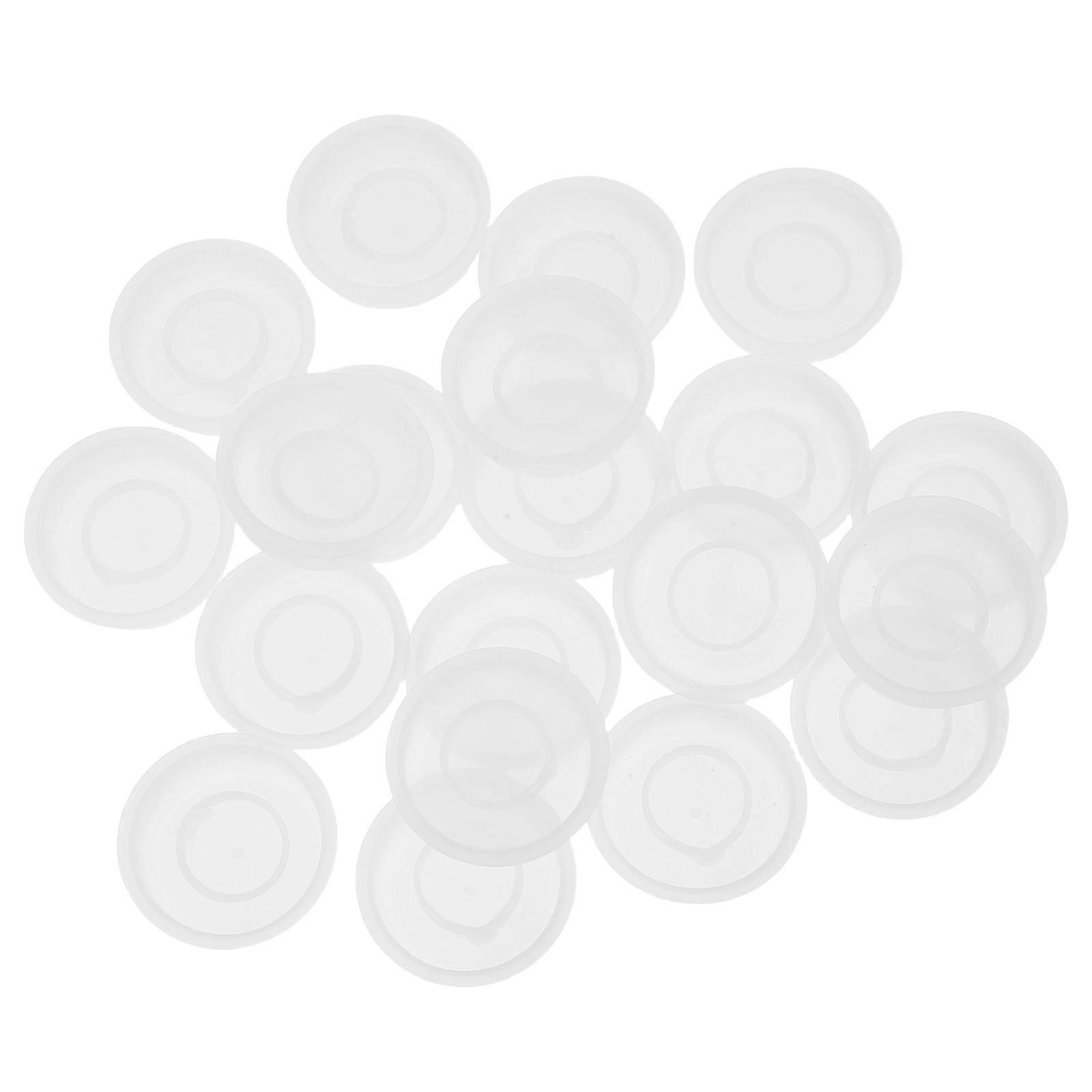 White Plastic Barrel Plug Drum Caps Leak-Proof Inner Sealing Lid 100Pcs