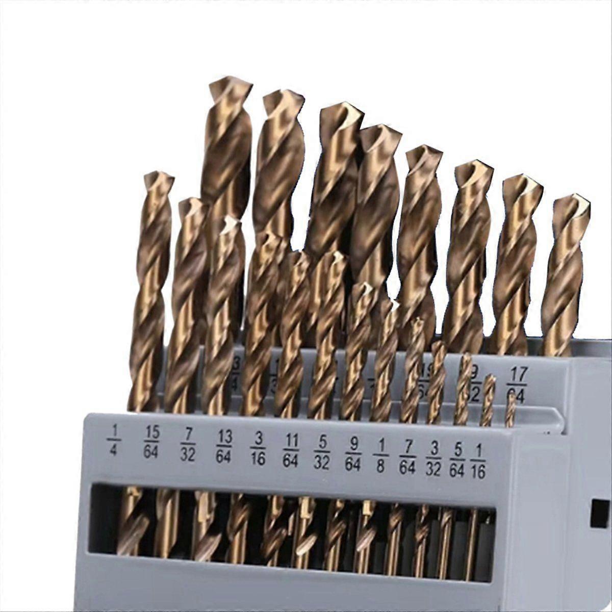 Cobalt Drill Bits Set M35 High Speed Steel Twist Jobber (21Pcs)
