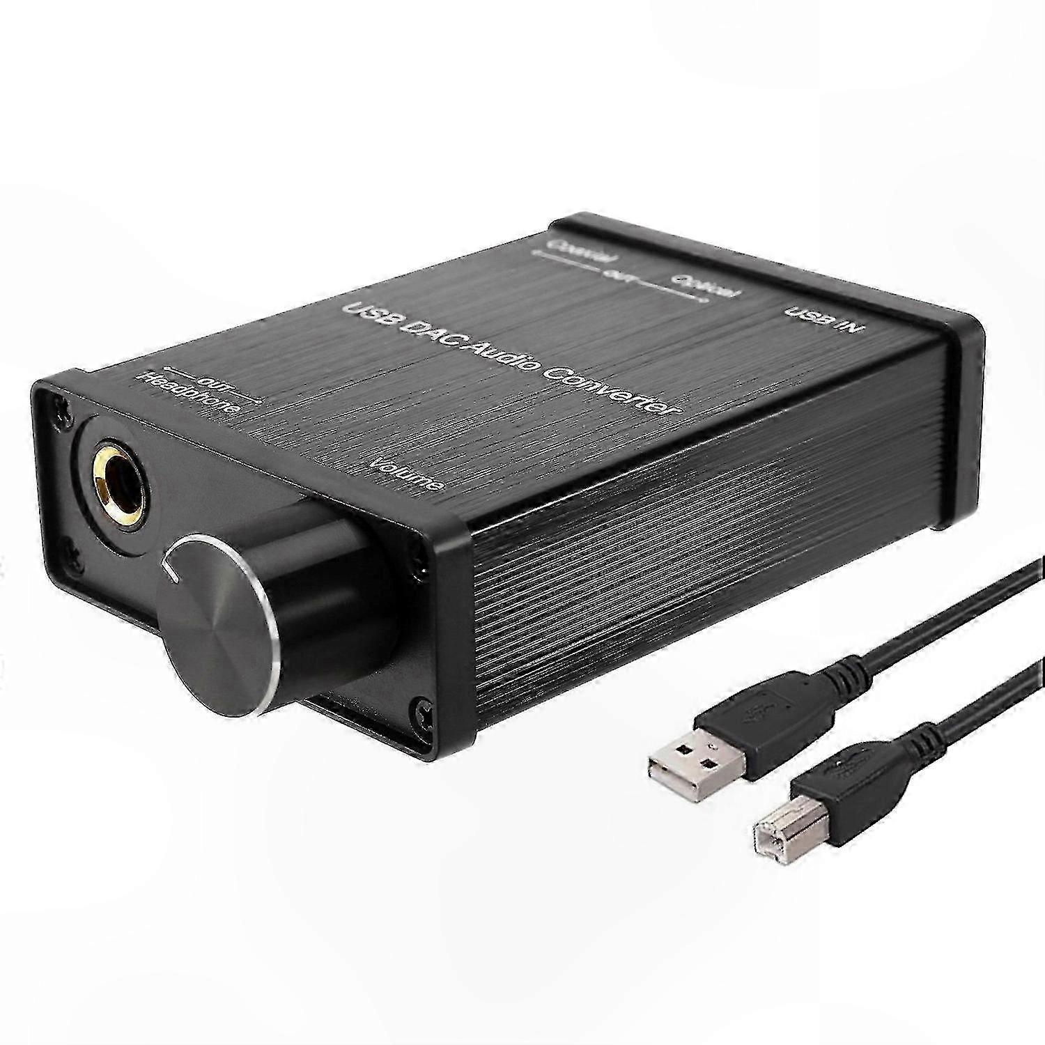 Digital o Converter USB to Coaxial S/PDIF Optical Headphone Adapter 3.5mm/6.3mm DAC for Analog Output
