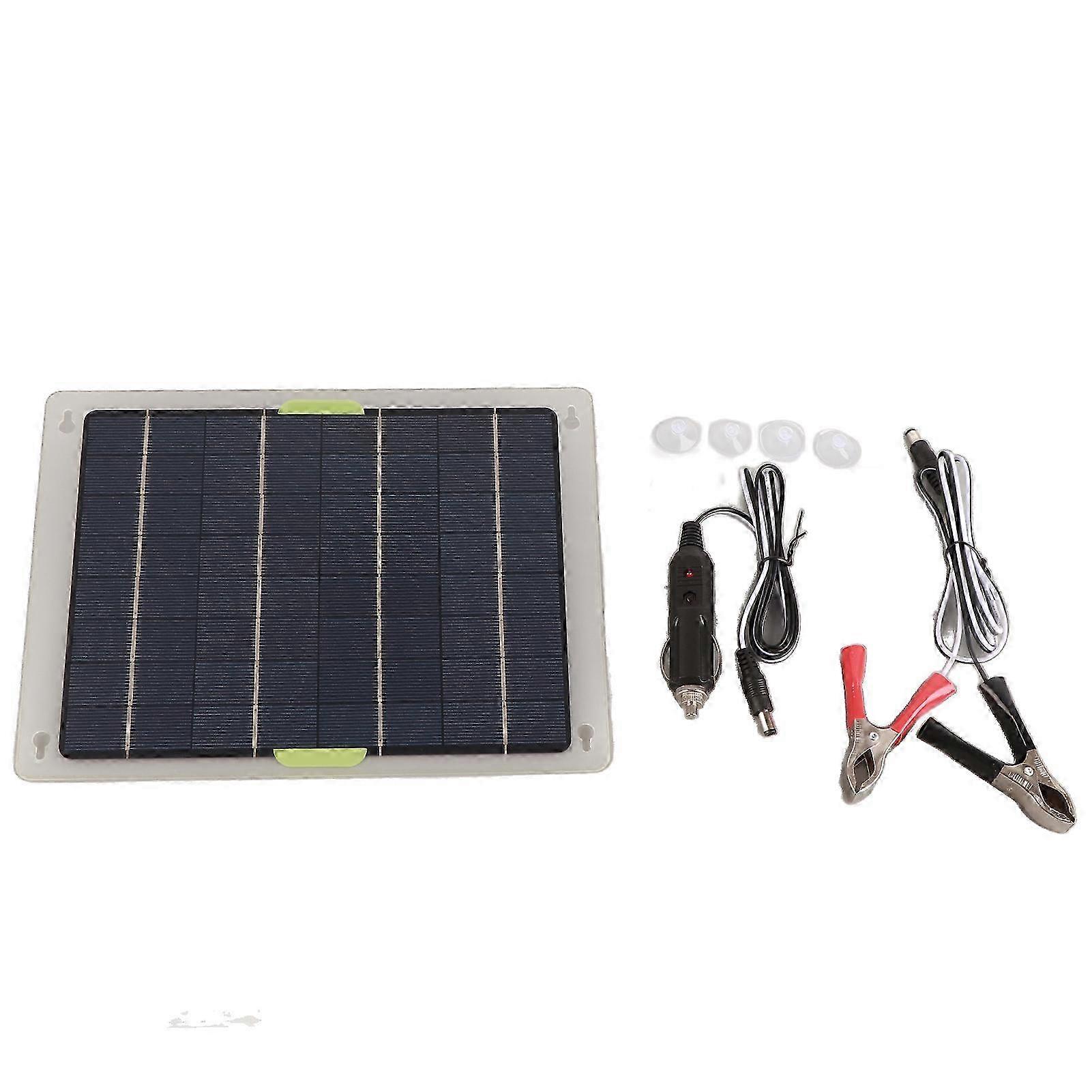 25-26 12V Solar Battery Charger Built in MPPT Charging Controller IP67 Waterproof Solar Panel Maintainer 10W