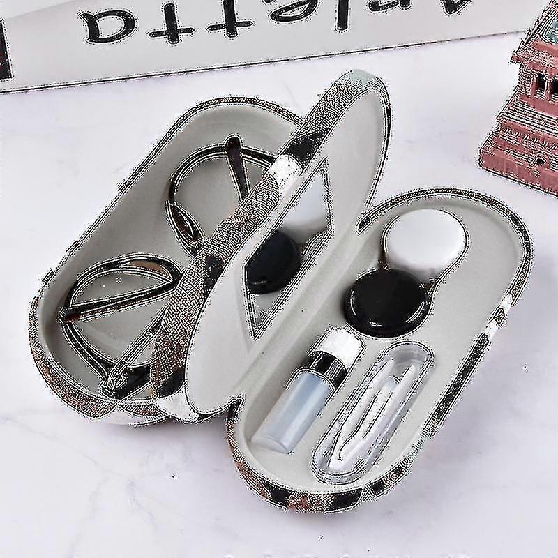High Quality Multi-function Double Interlayer Metal Eyewear Case For Kit Holder Box Dual Purpose Leather Reading Glasses Case