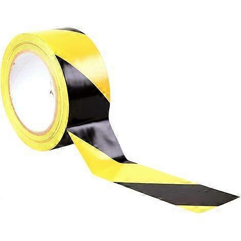 Warning Tape - 48mm x 100m per Roll - for Floor Marking/Safety - Black/Yellow